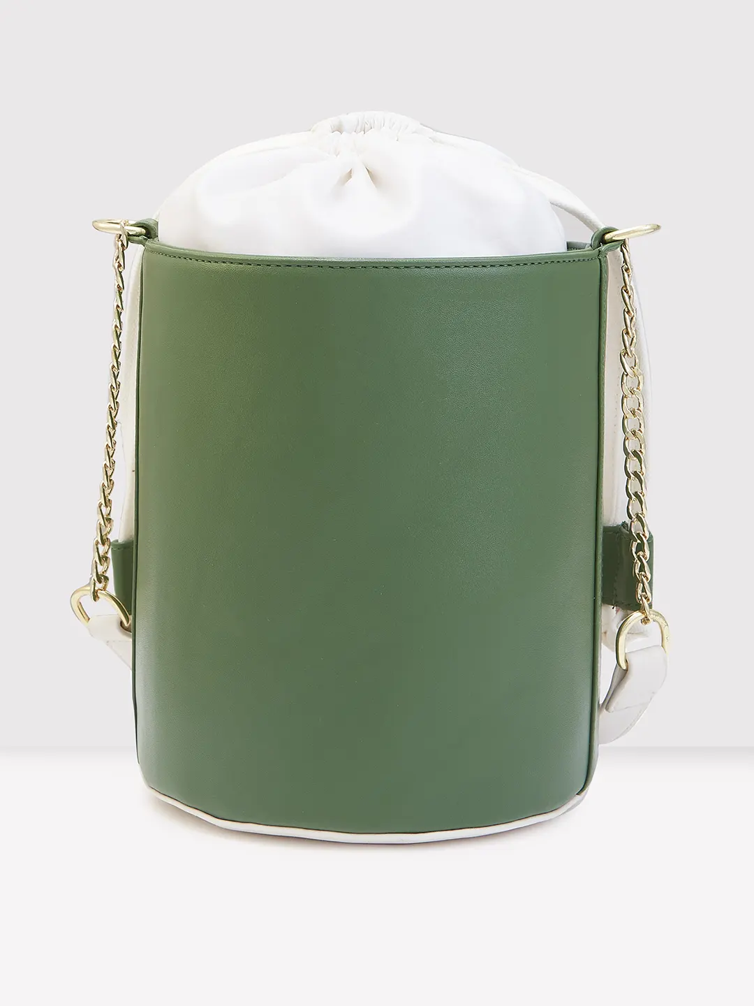 Caprese Lizzy Medium Cream Drawstring Sling Bag - Image 3