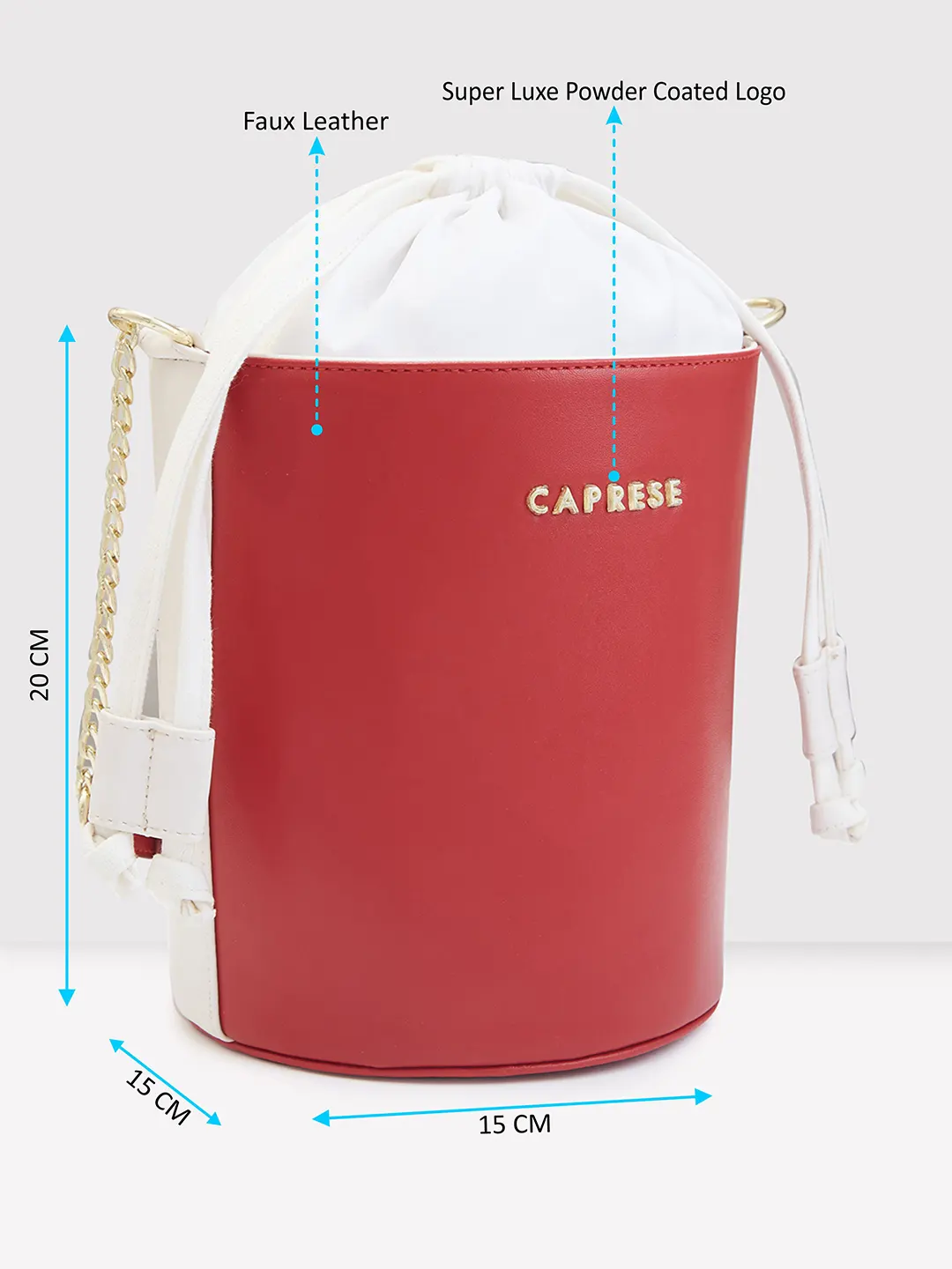 Caprese Lizzy Medium Red Sling Bag - Image 5