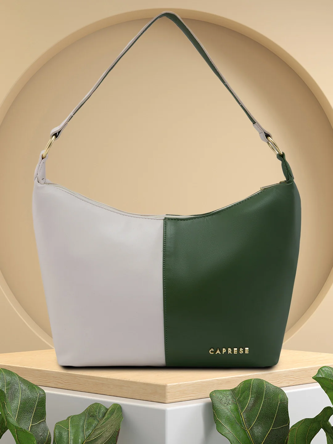 Caprese Lizzy Medium Cream Hobo Bag - Image 12