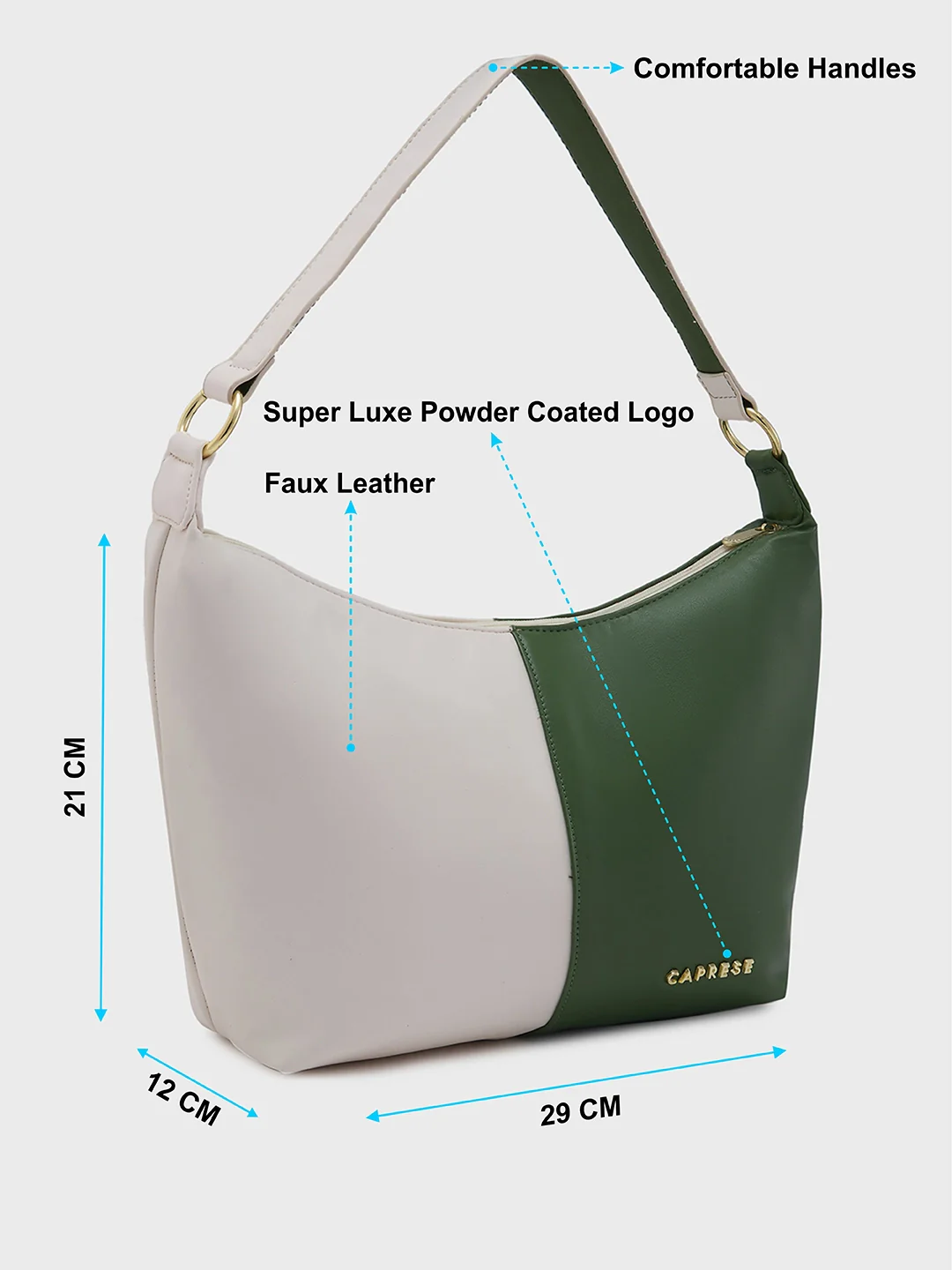 Caprese Lizzy Medium Cream Hobo Bag - Image 5