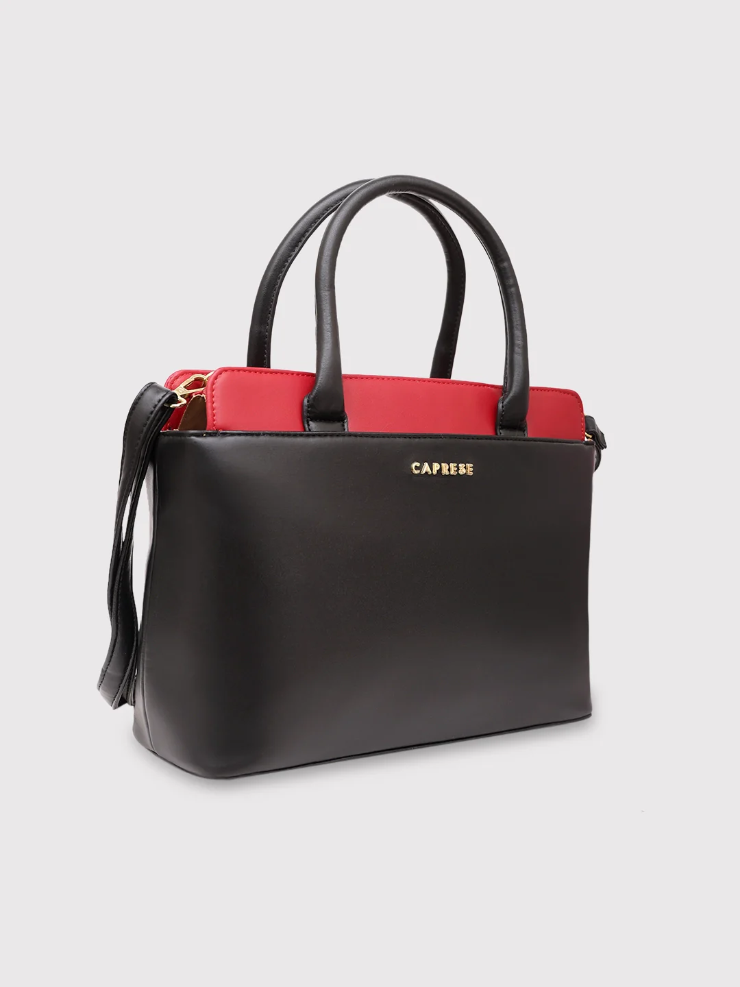 Caprese Lizzy Medium Black Satchel Bag - Image 5