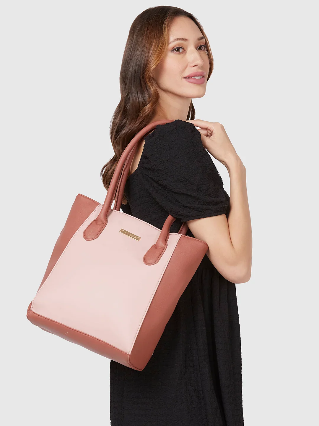 Caprese Loki Medium Pink Tote Bag - Image 12