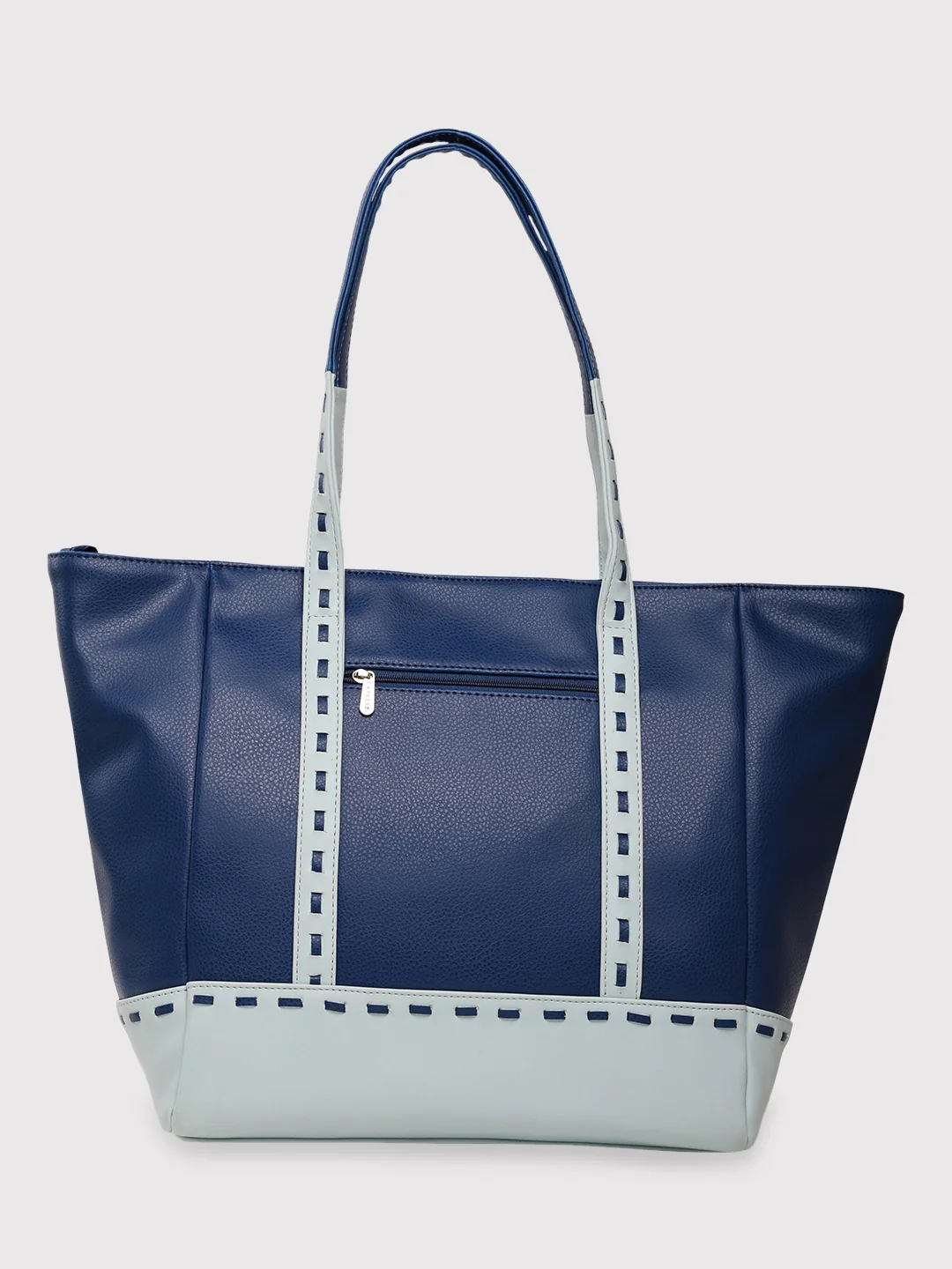 Caprese Lucca Medium Solid Navy Tote Bag - Image 5
