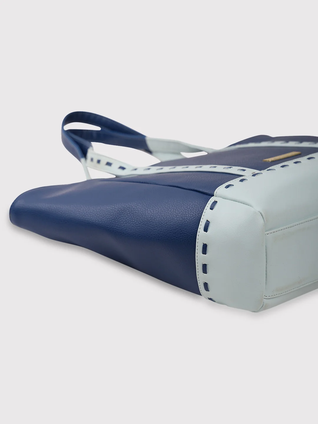 Caprese Lucca Medium Solid Navy Tote Bag - Image 7