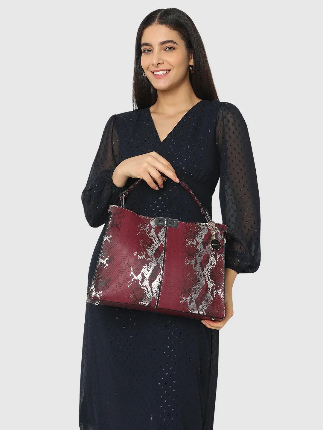 Caprese Lucia Medium Red Hobo Bag - Image 12