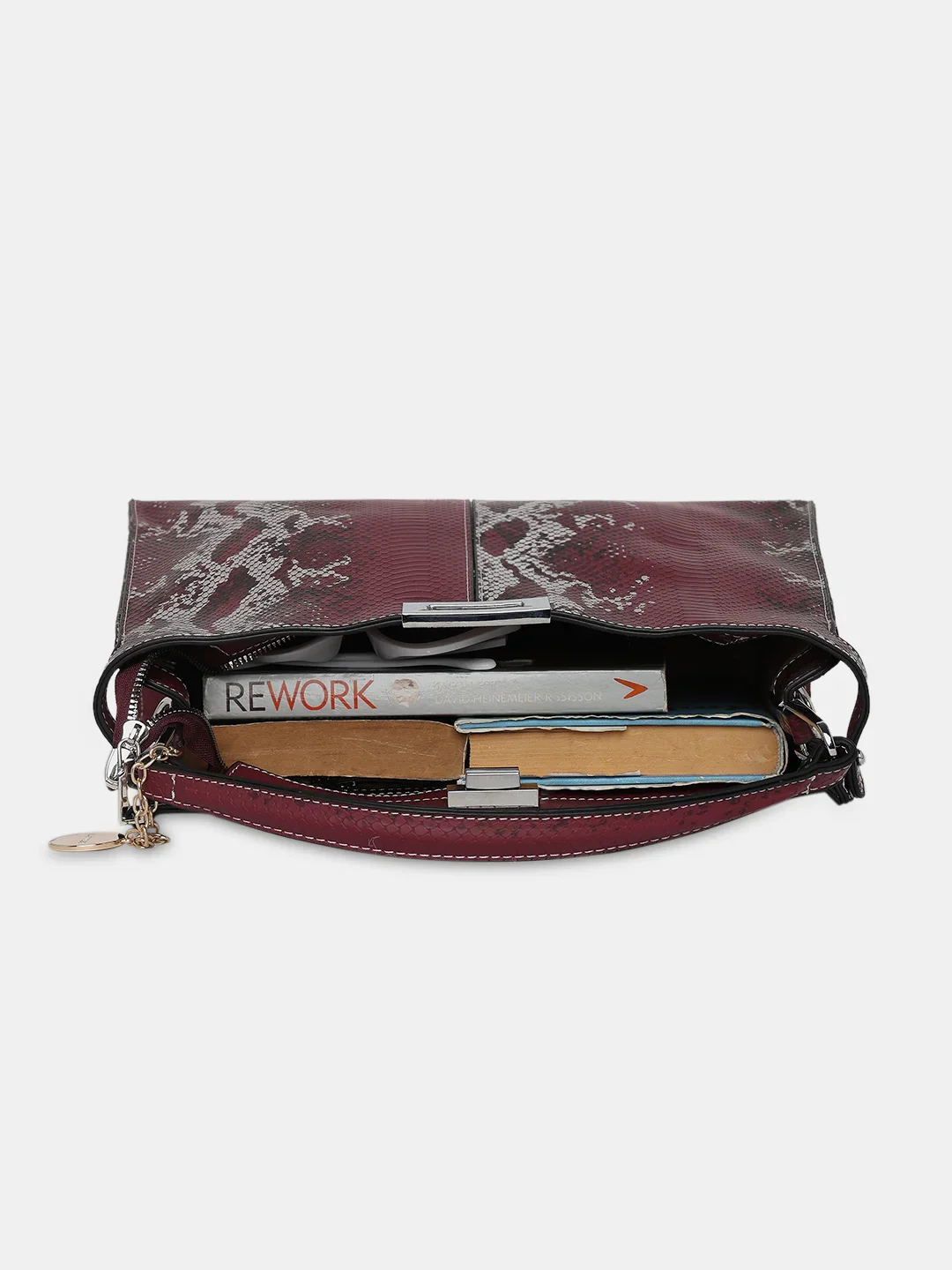 Caprese Lucia Medium Red Hobo Bag - Image 9