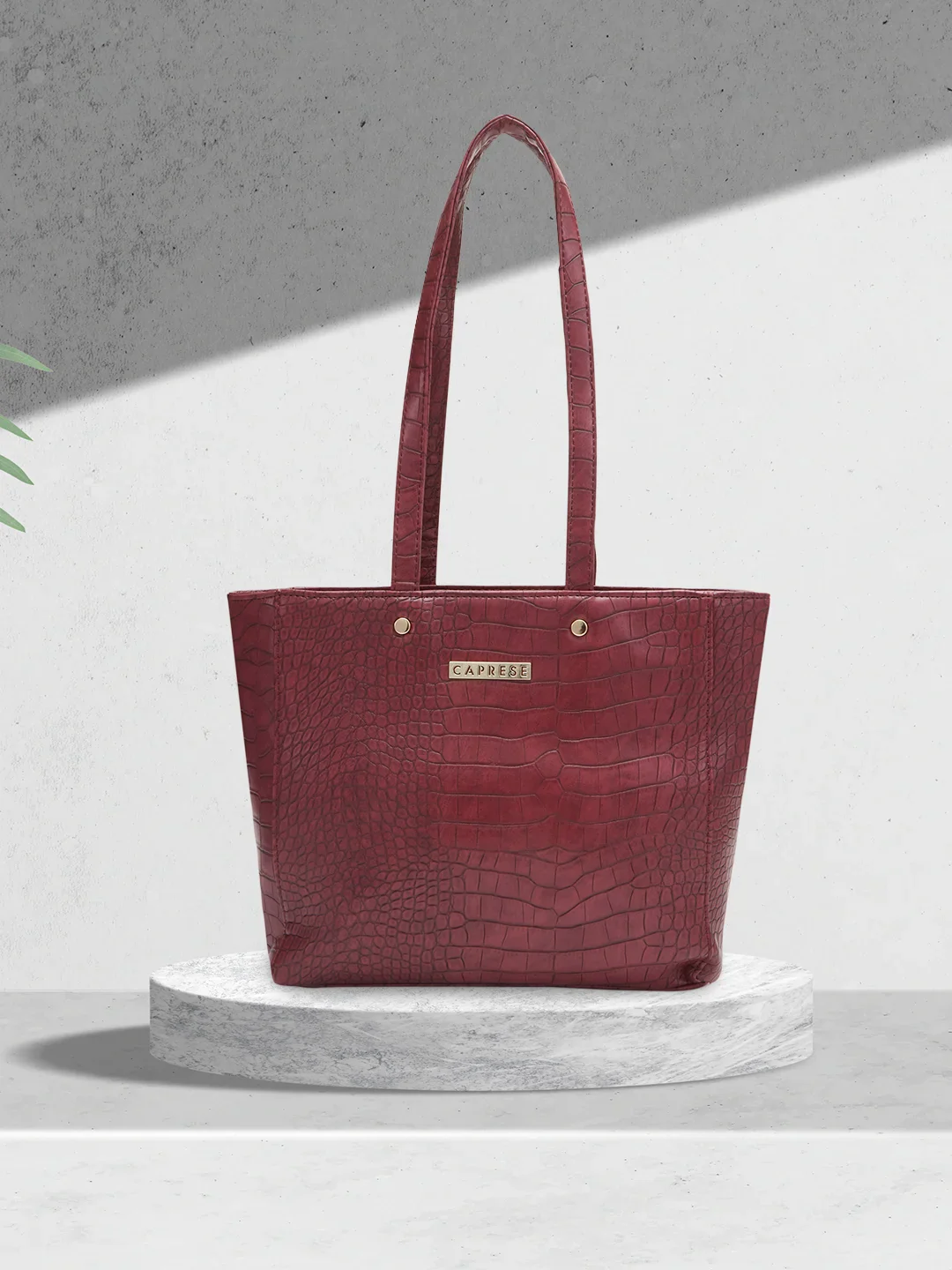 Caprese Luciana Medium Plum Tote Bag - Image 13