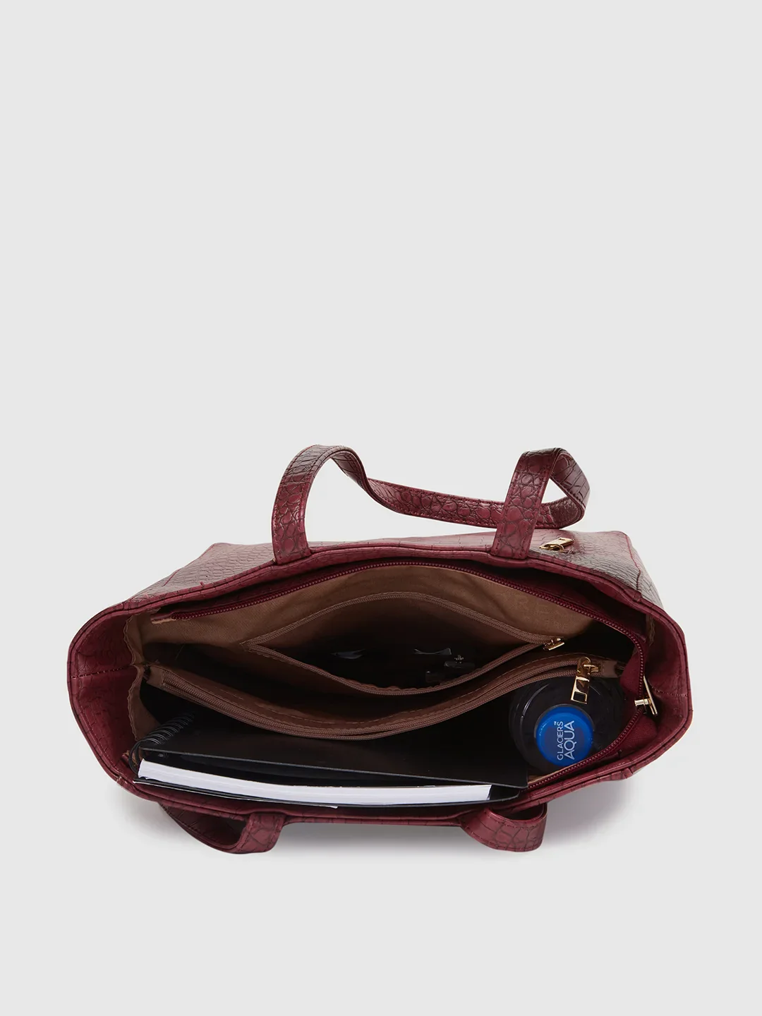 Caprese Luciana Medium Plum Tote Bag - Image 6