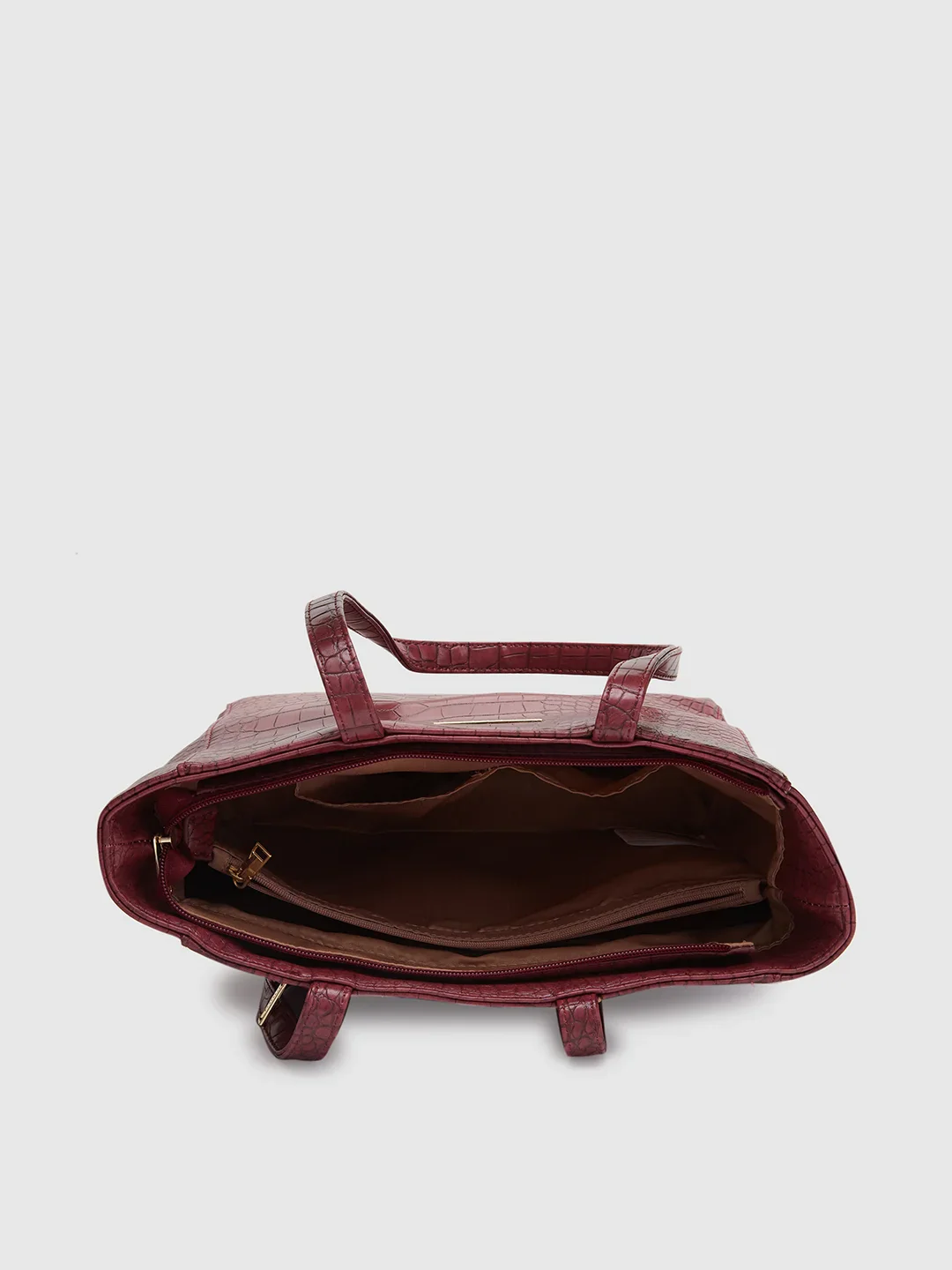 Caprese Luciana Medium Plum Tote Bag - Image 8