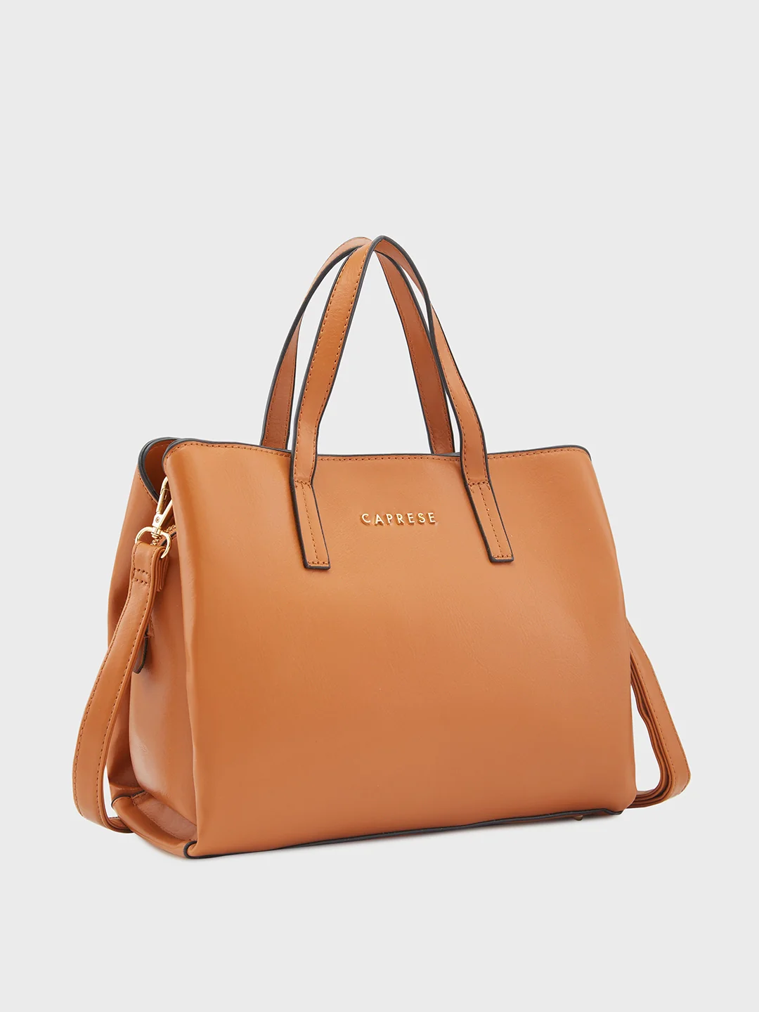 Caprese Lucie Medium Tan Satchel Bag - Image 5