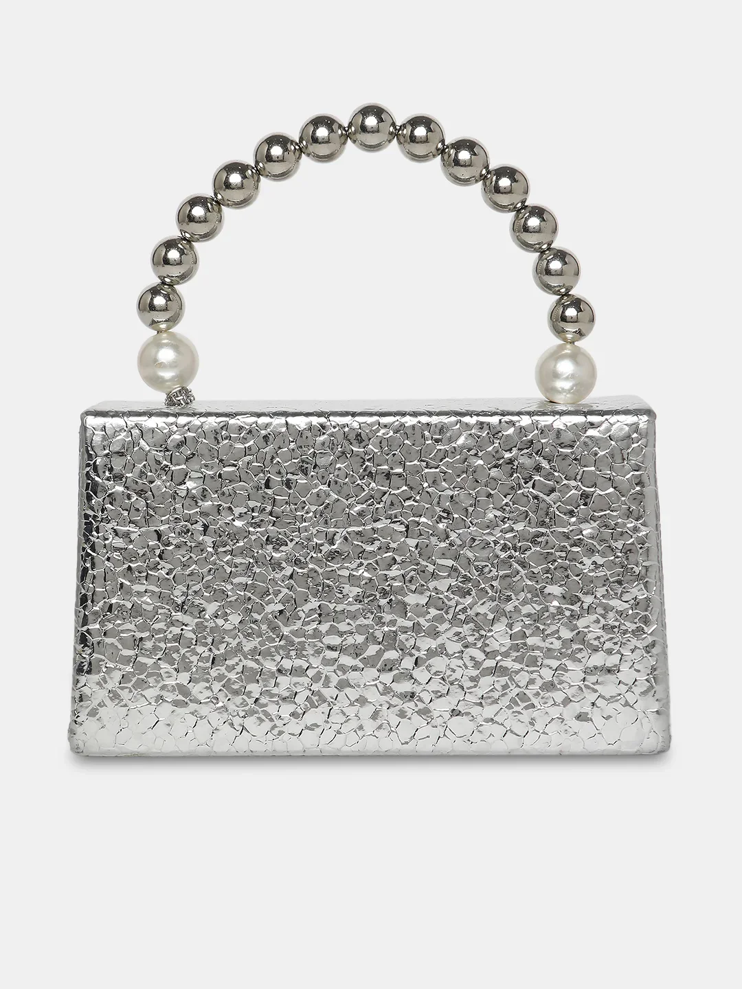 Caprese Lucy Pearl Small Silver Clutch - Image 6
