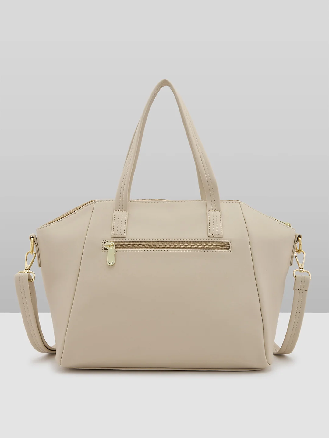 Caprese Lucya Medium Beige Satchel Bag Bag - Image 5