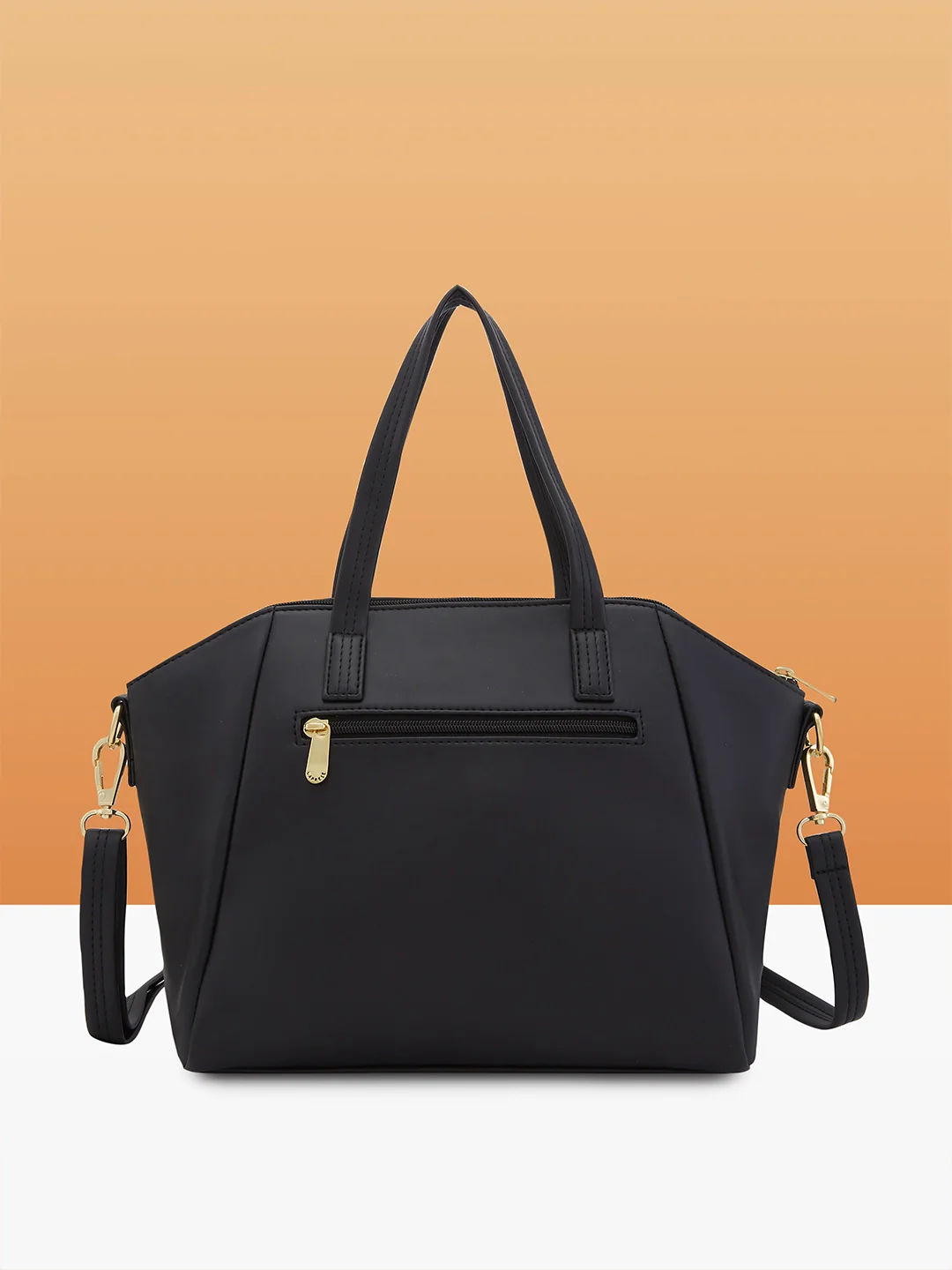 Caprese Lucya Medium Black Satchel Bag - Image 3