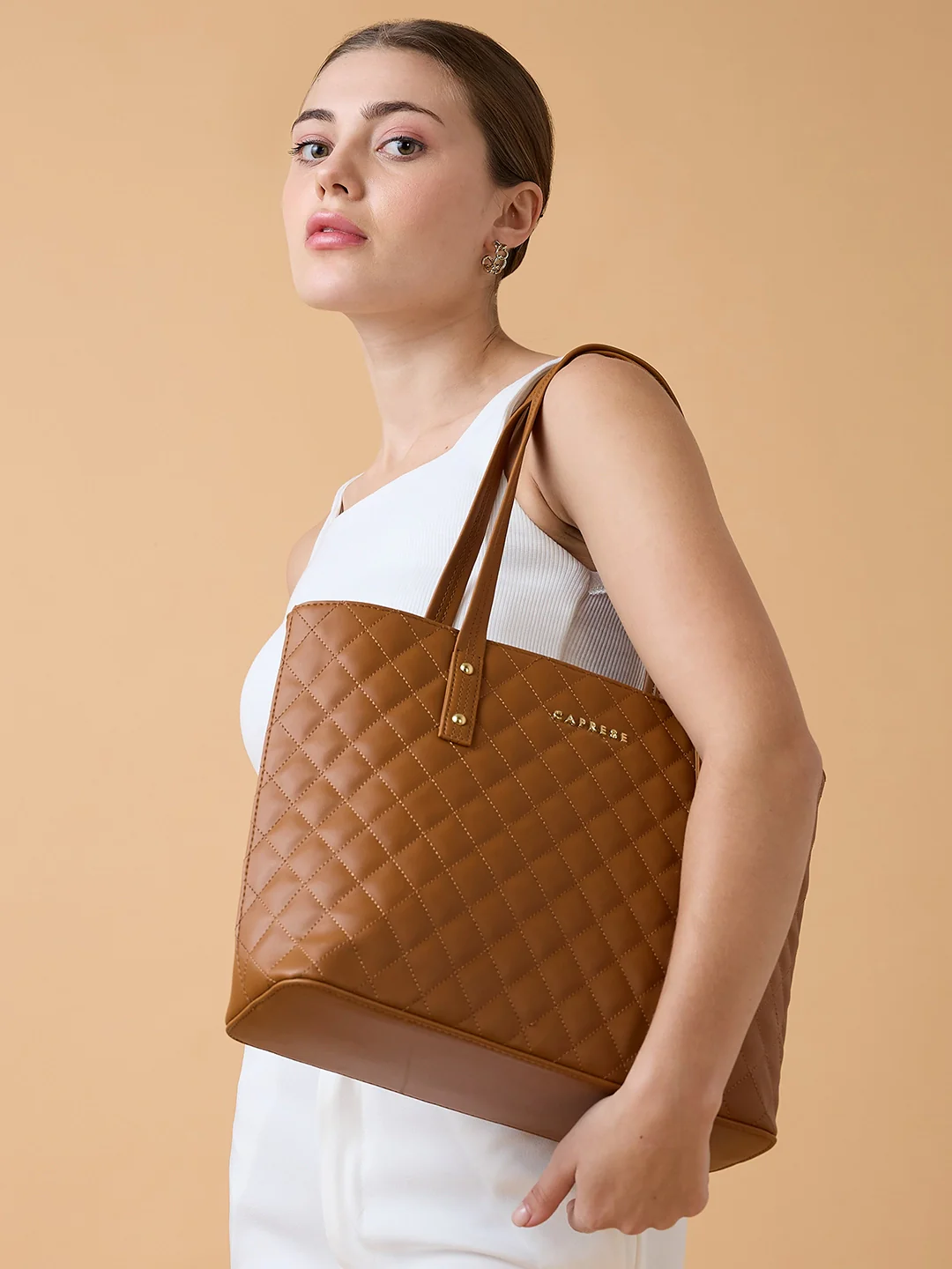 Caprese Lucya Medium Brown Tote Bag - Image 2