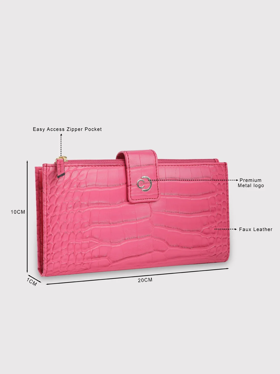 Caprese Luna Medium Fuchsia Bifold Wallet - Image 10