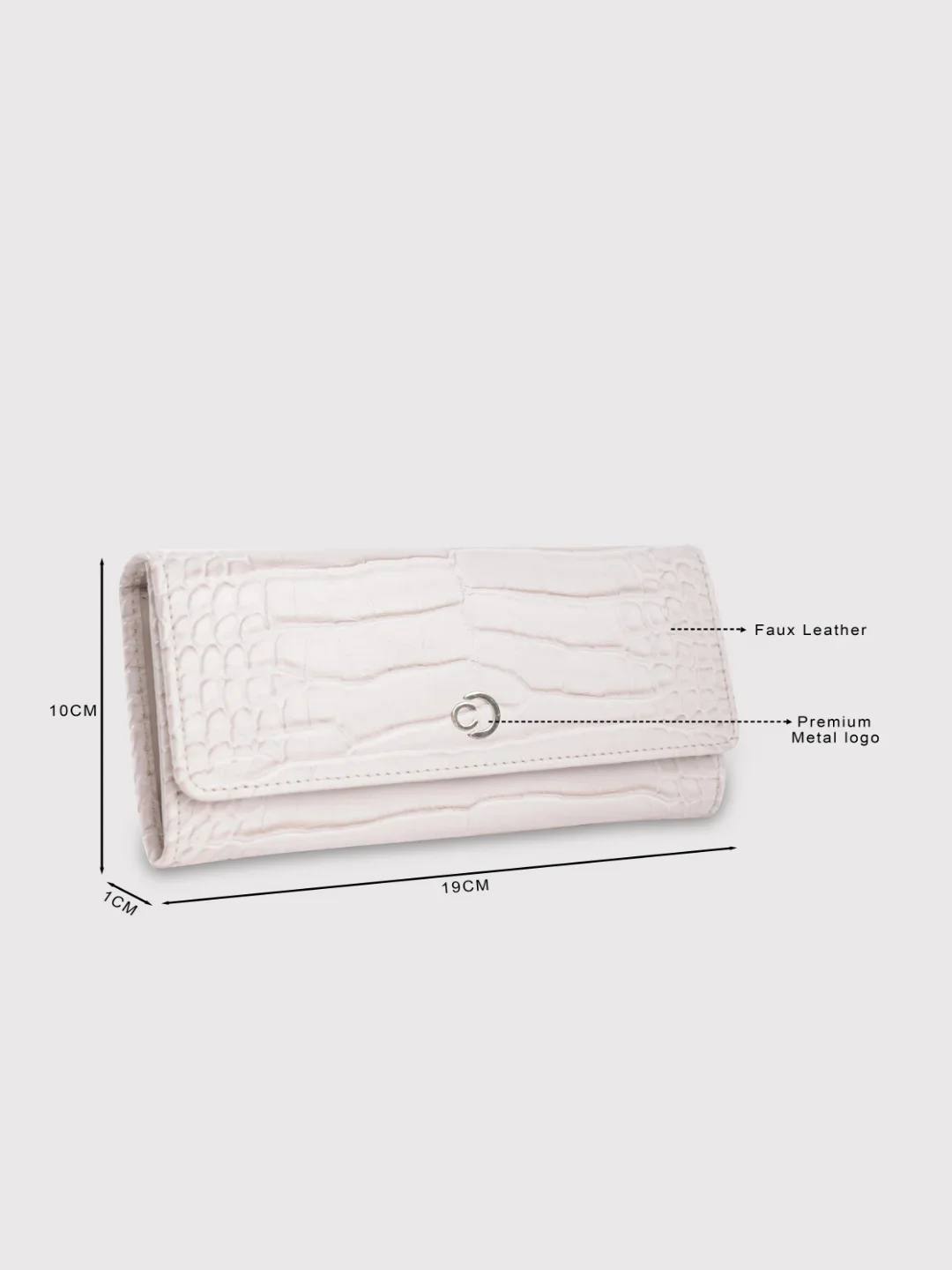 Caprese Luna Medium Cream Flap Wallet - Image 10