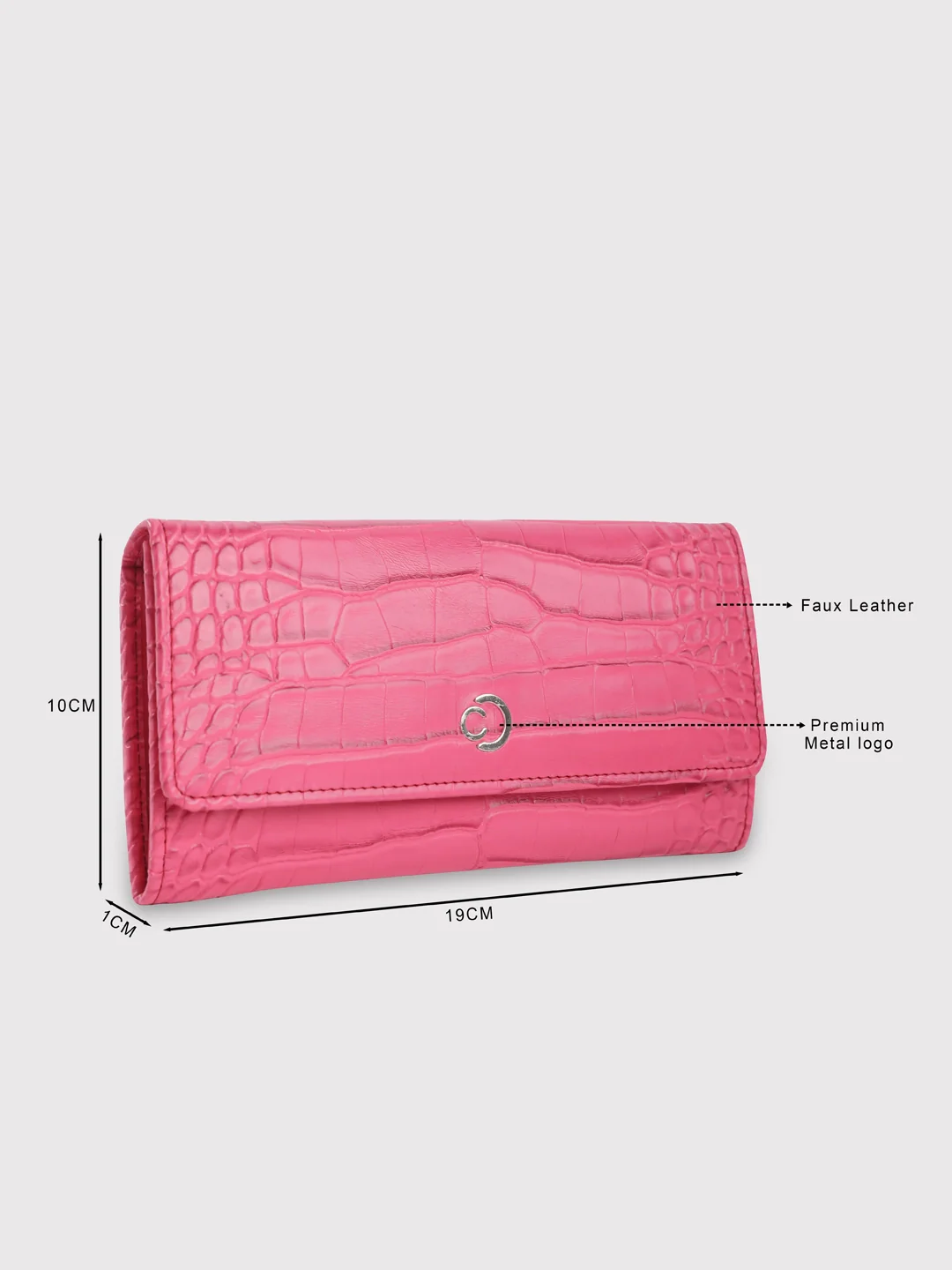 Caprese Luna Medium Fuchsia Flap Wallet - Image 10