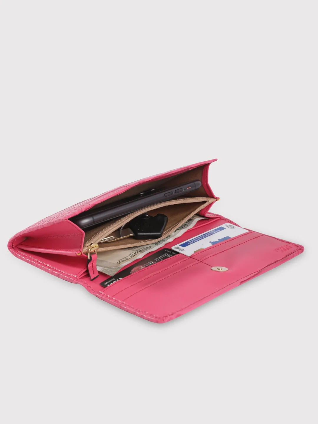 Caprese Luna Medium Fuchsia Flap Wallet - Image 8