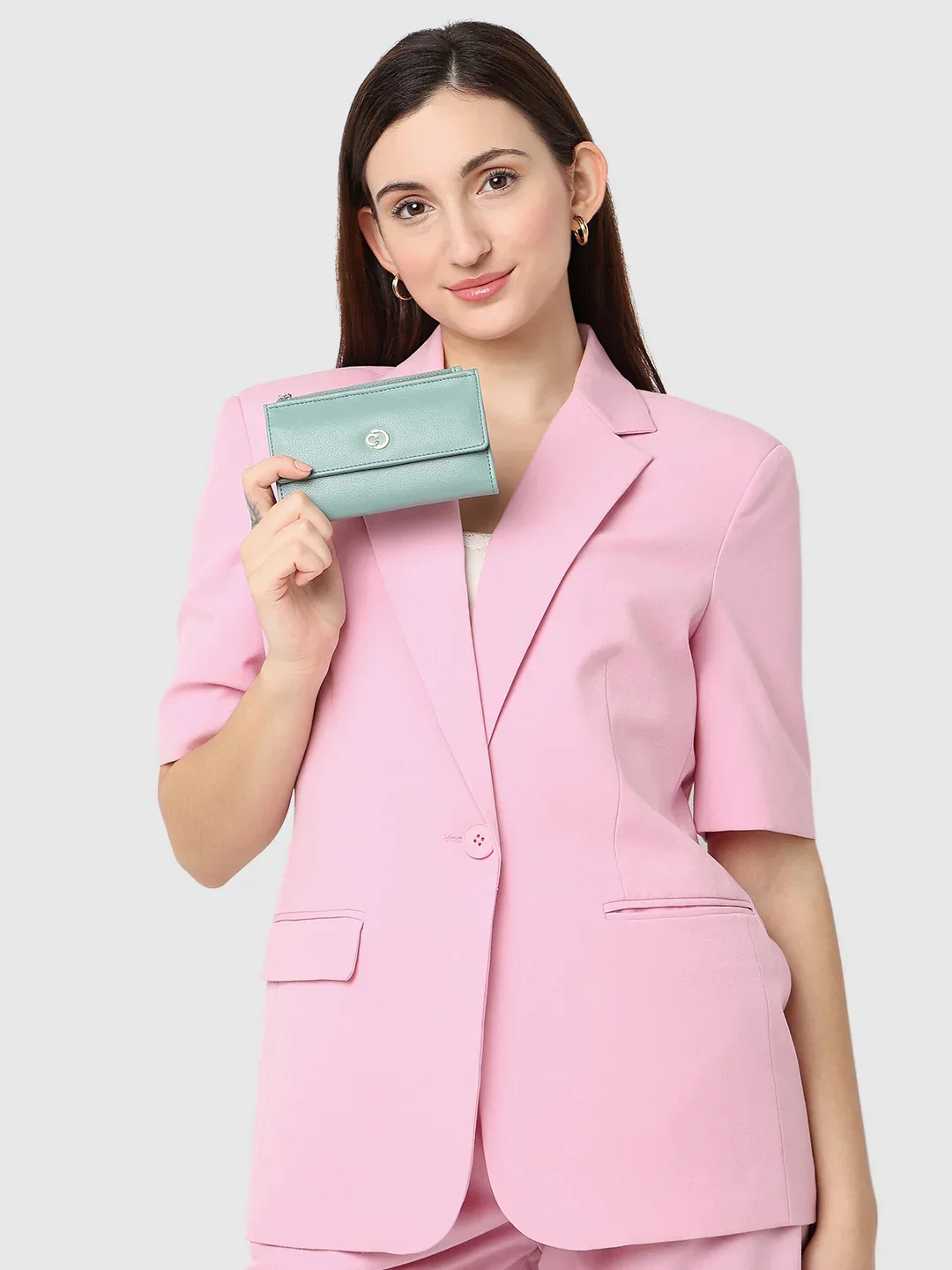Caprese Luzie Small Mint Wallet - Image 13