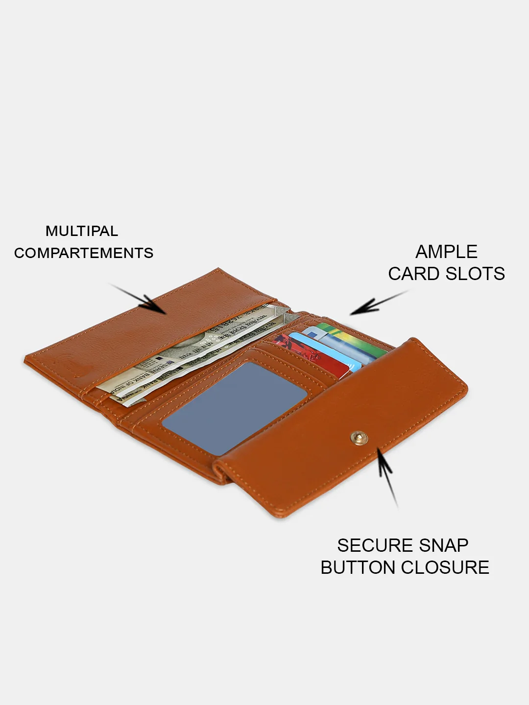 Caprese Luzie Small Tan Wallet - Image 11