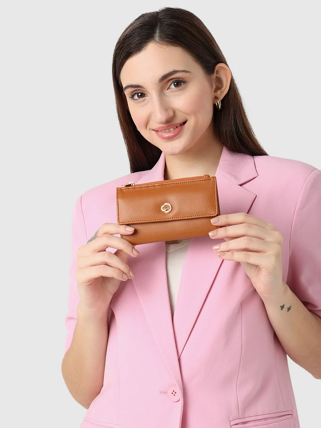 Caprese Luzie Small Tan Wallet - Image 2