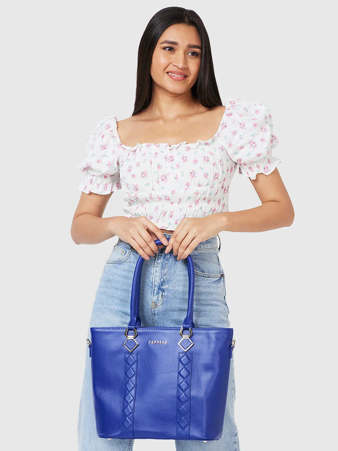 Caprese Lydia Large Blue Tote Bag - Image 13
