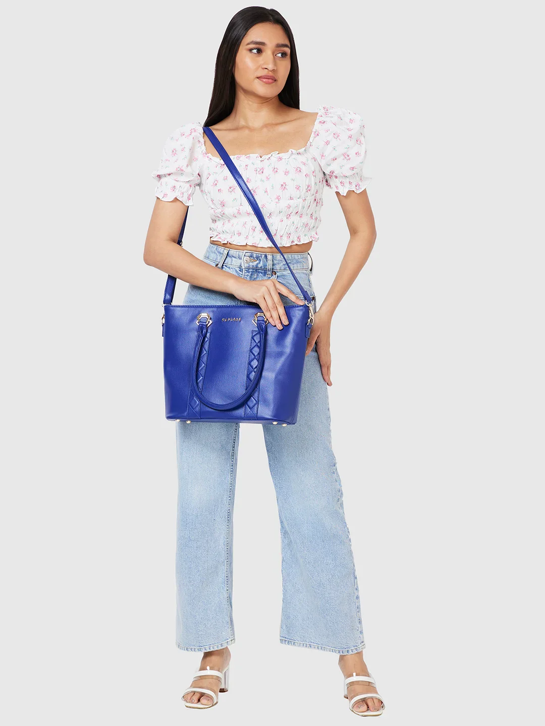 Caprese Lydia Large Blue Tote Bag - Image 2