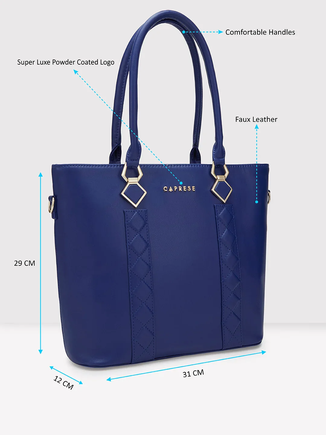 Caprese Lydia Large Blue Tote Bag - Image 7