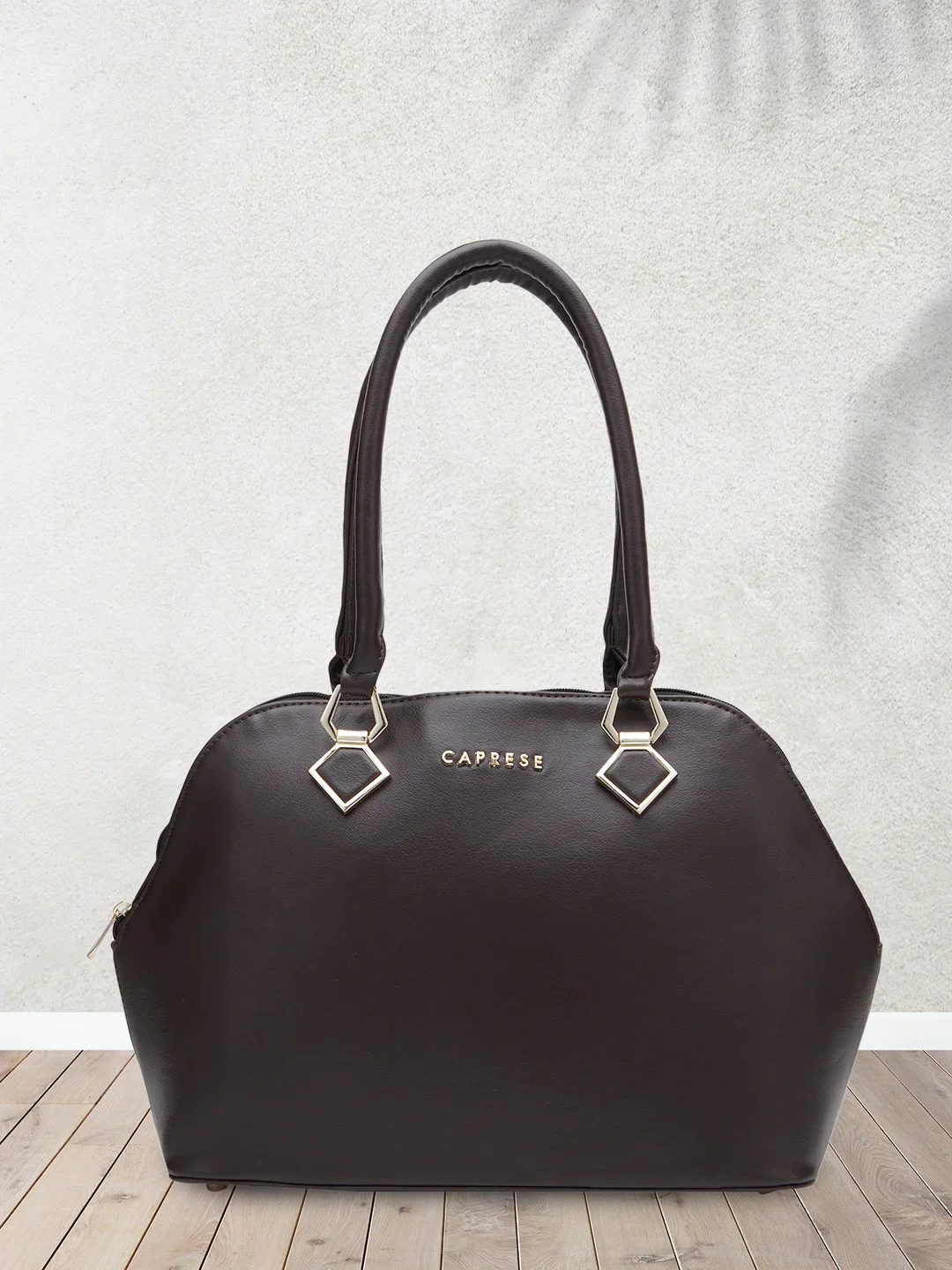 Caprese Lydia Large Dark Oak Satchel Bag - Image 2
