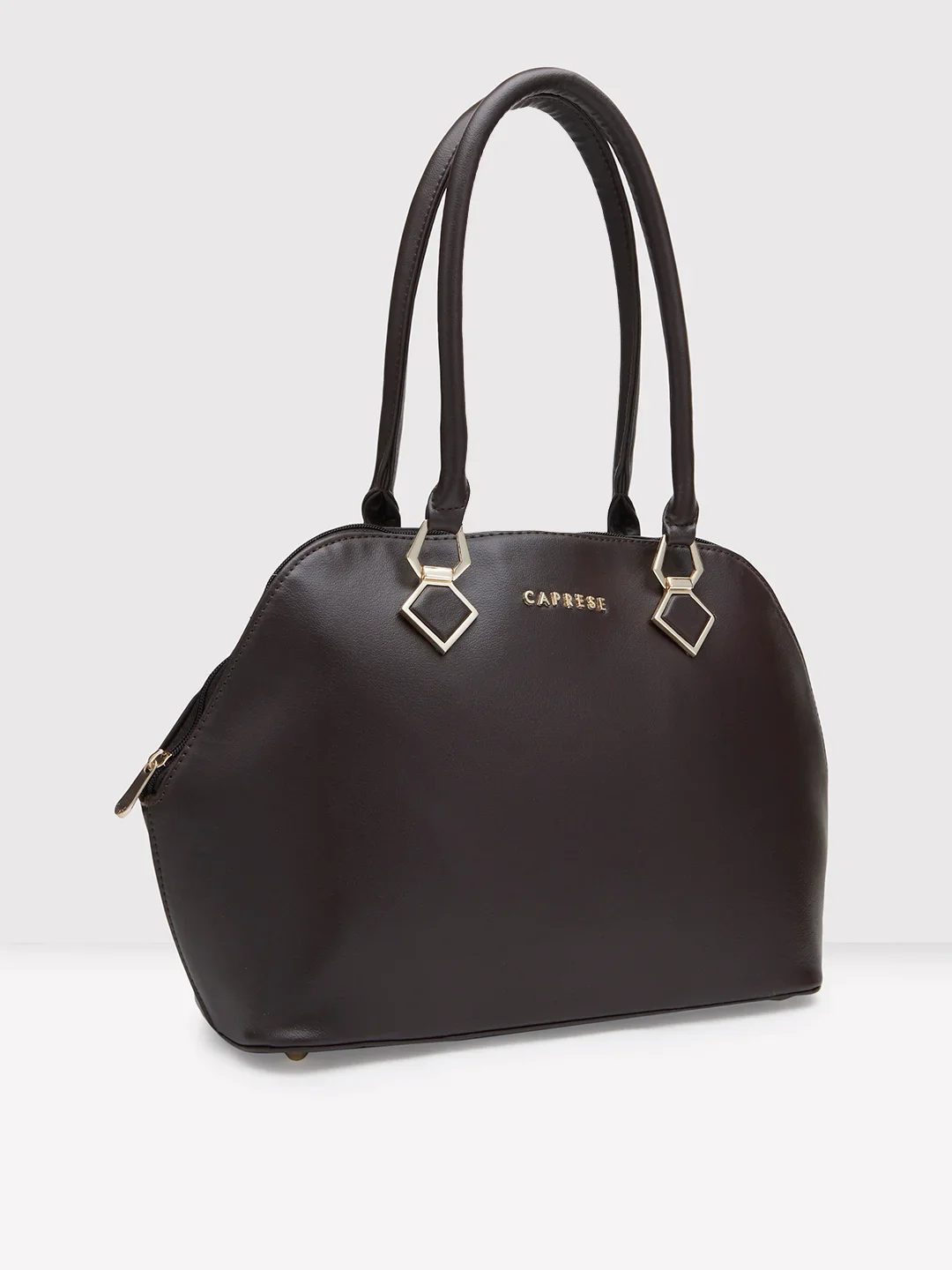 Caprese Lydia Large Dark Oak Satchel Bag - Image 4