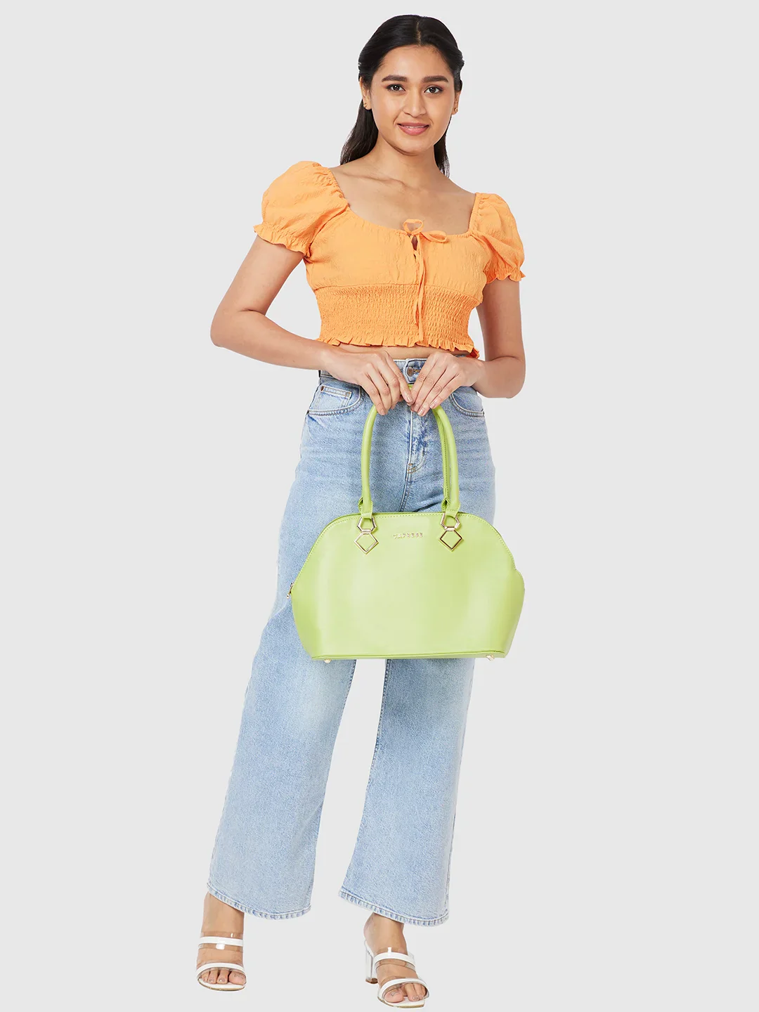 Caprese Lydia Large Lime Satchel Bag - Image 13