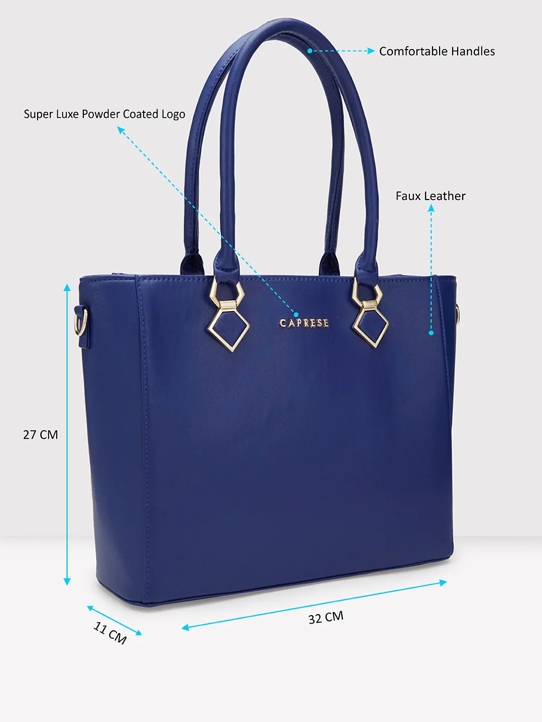 Caprese Lydia Medium Blue Tote Bag - Image 6
