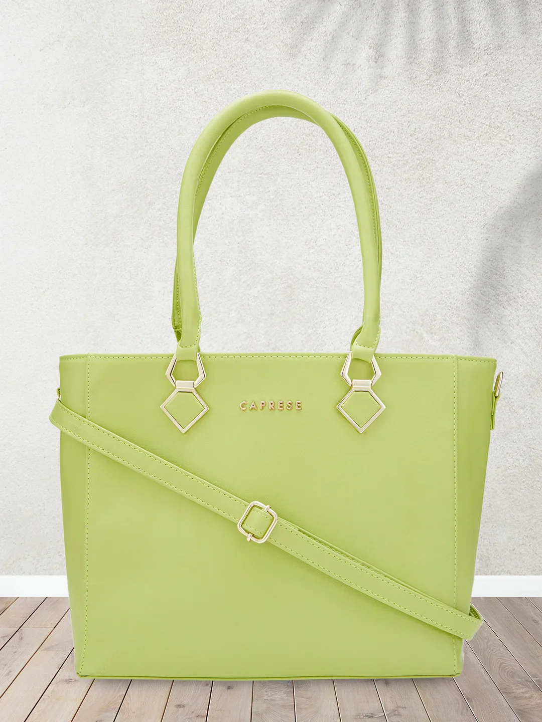 Caprese Lydia Medium Lime Tote Bag - Image 2