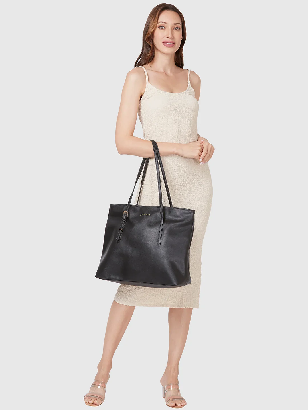 Caprese Lyla Large Black Tote Bag - Image 9