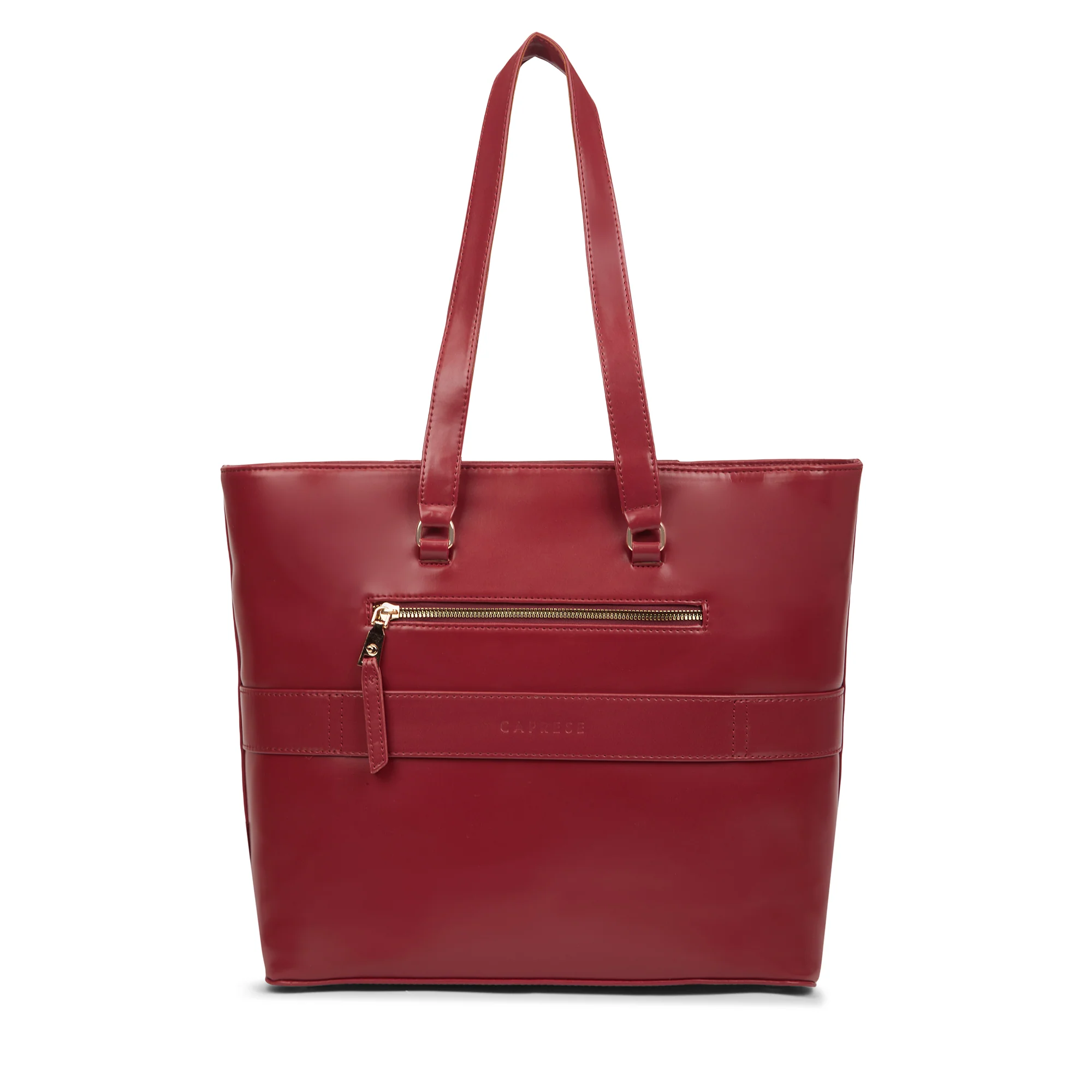 Caprese  Macie Large Cherry Lacquer Tote Bag - Image 4