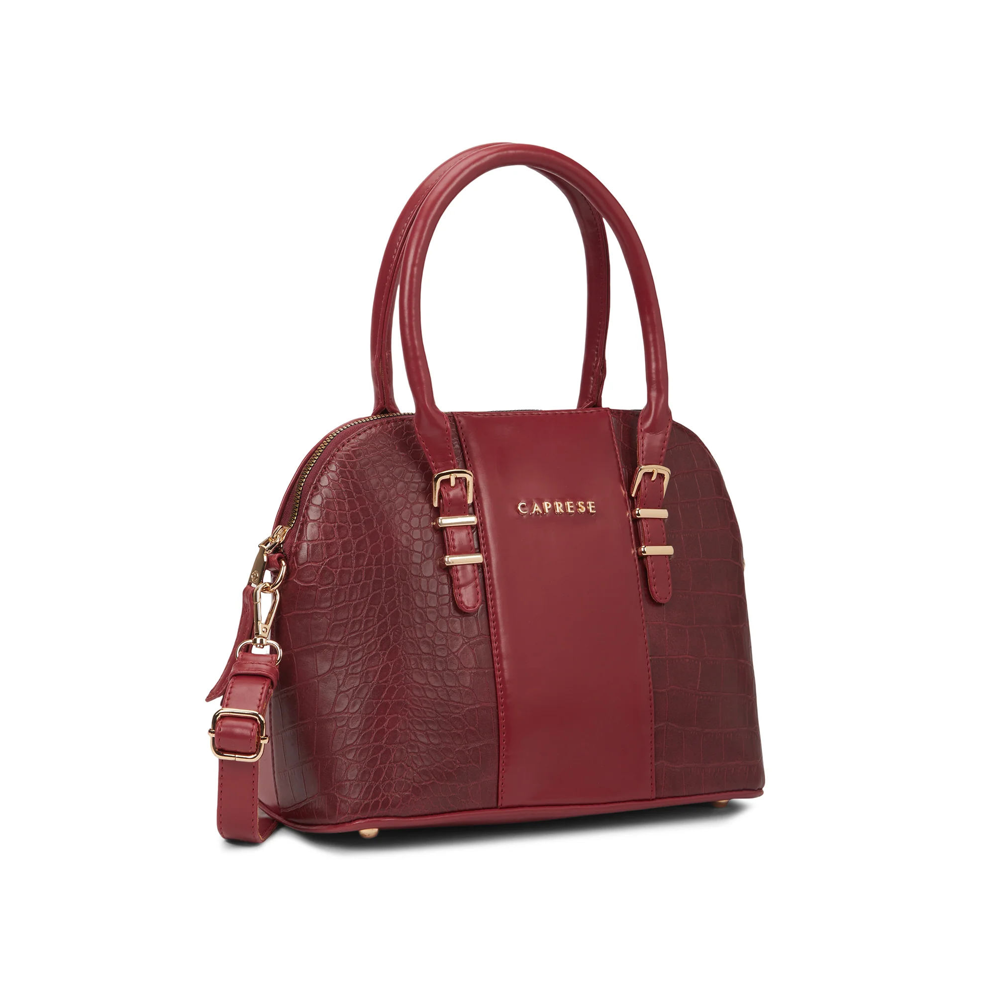Caprese  Macie Medium Cherry Lacquer Satchel Bag - Image 3
