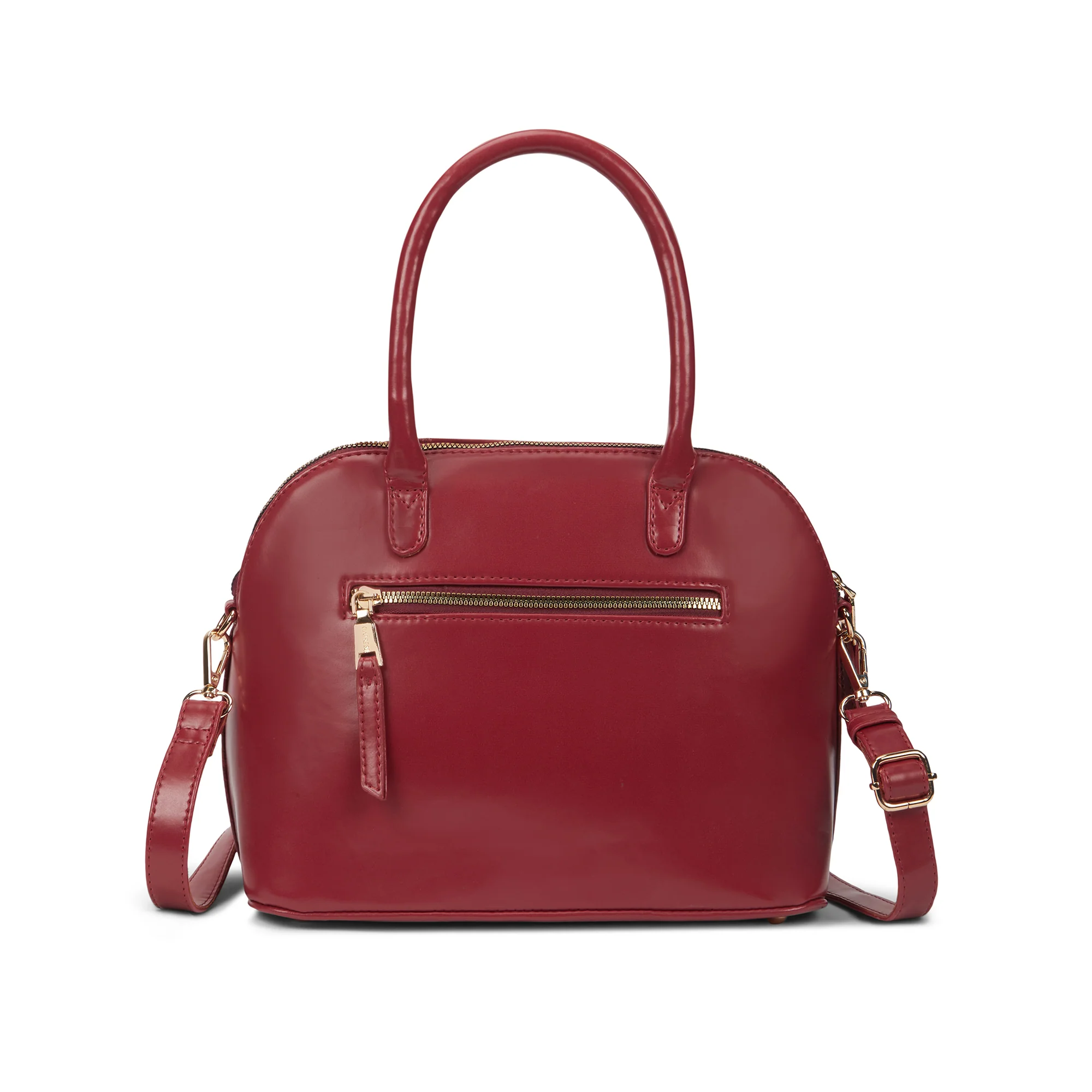 Caprese  Macie Medium Cherry Lacquer Satchel Bag - Image 4