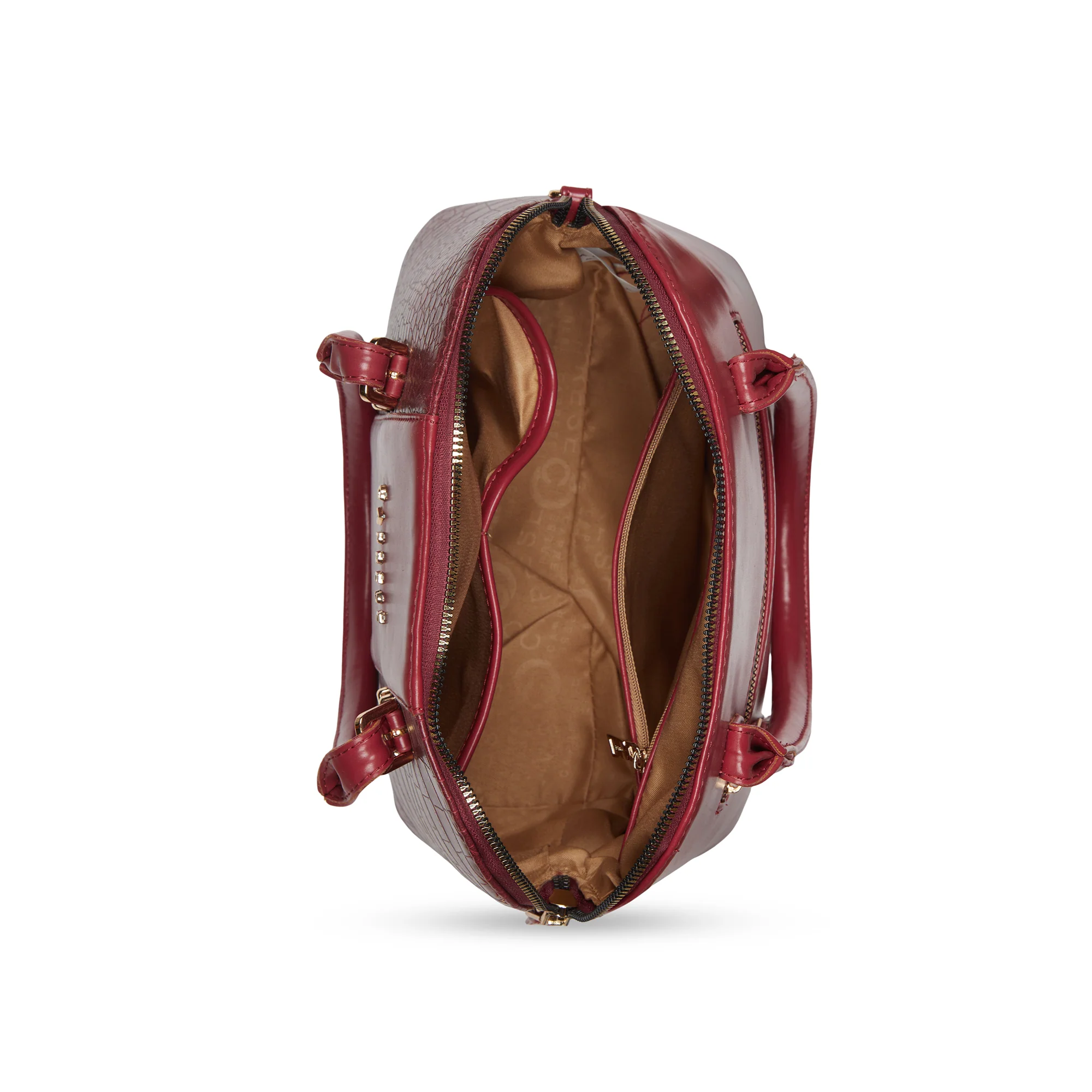 Caprese  Macie Medium Cherry Lacquer Satchel Bag - Image 6