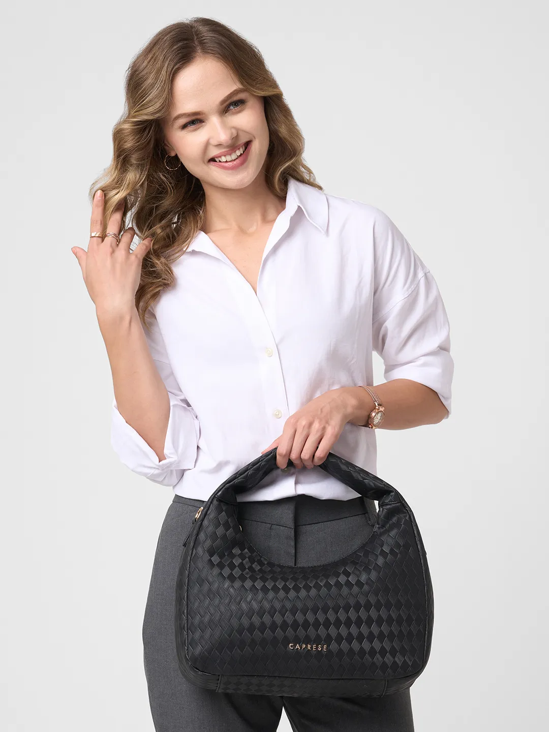 Caprese  Maddy Medium Black Hobo Bag - Image 2