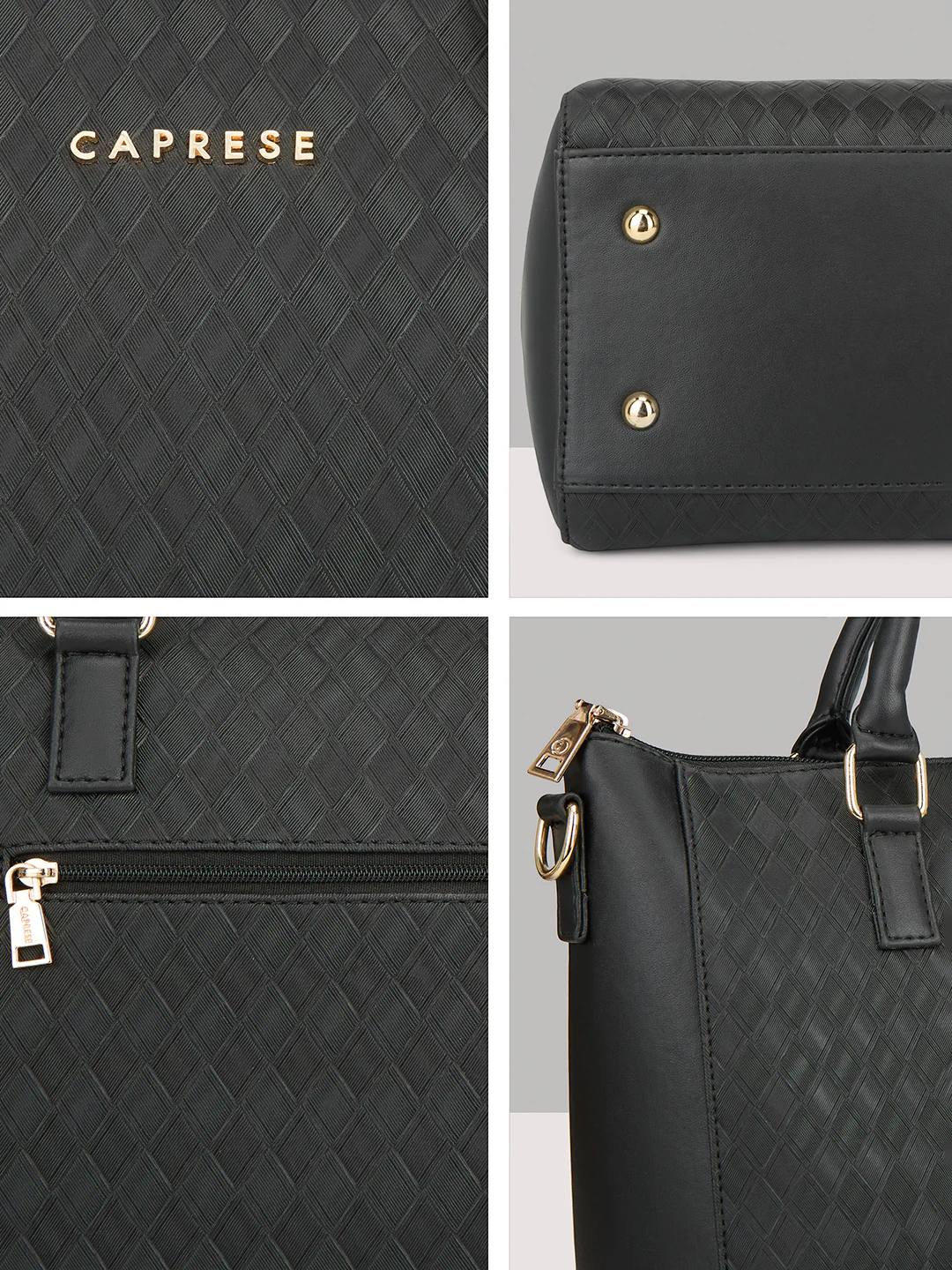 Caprese Maddy Medium Black Tote Bag - Image 9