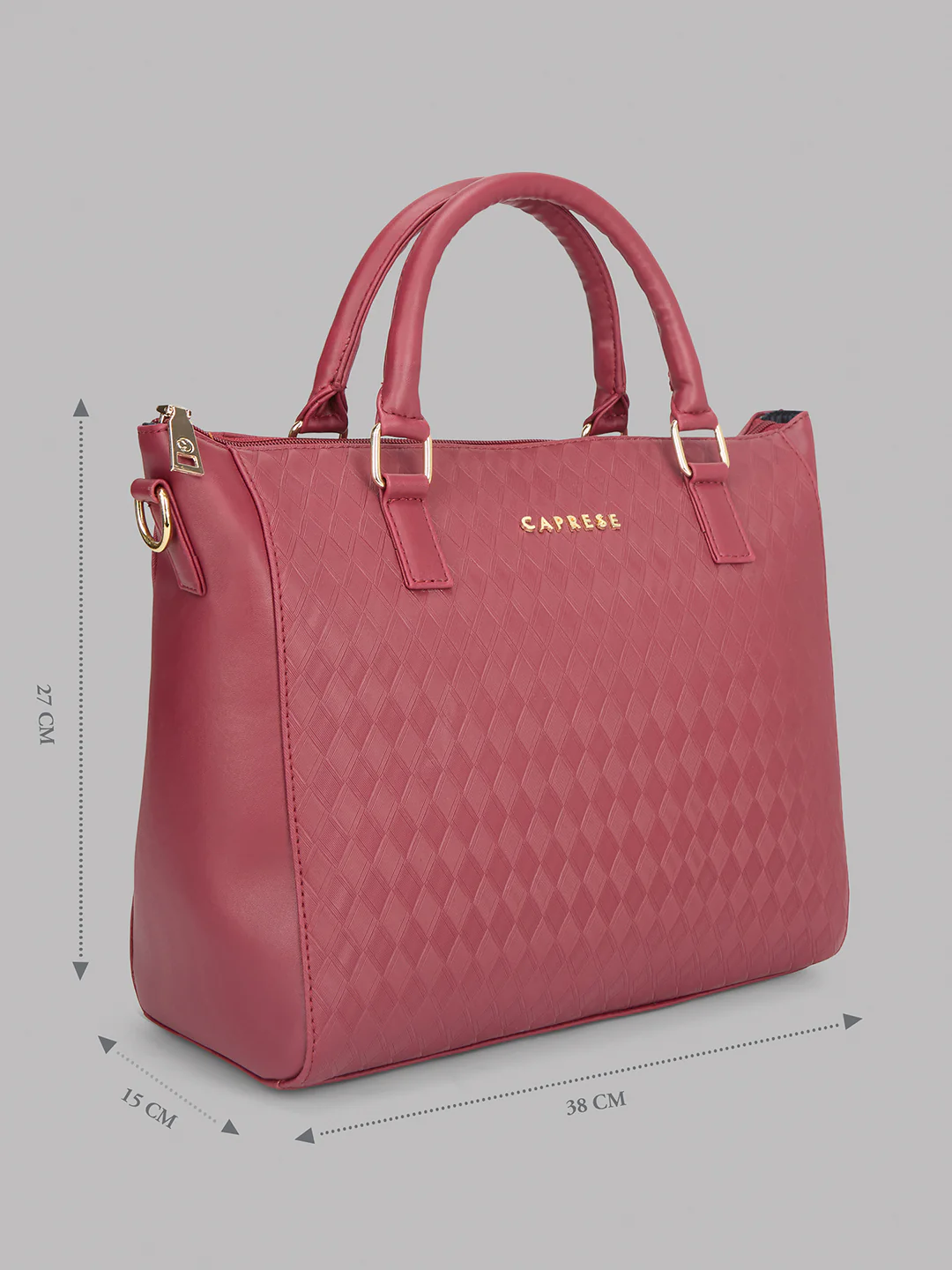 Caprese Maddy Medium Cherry Red Tote Bag - Image 14