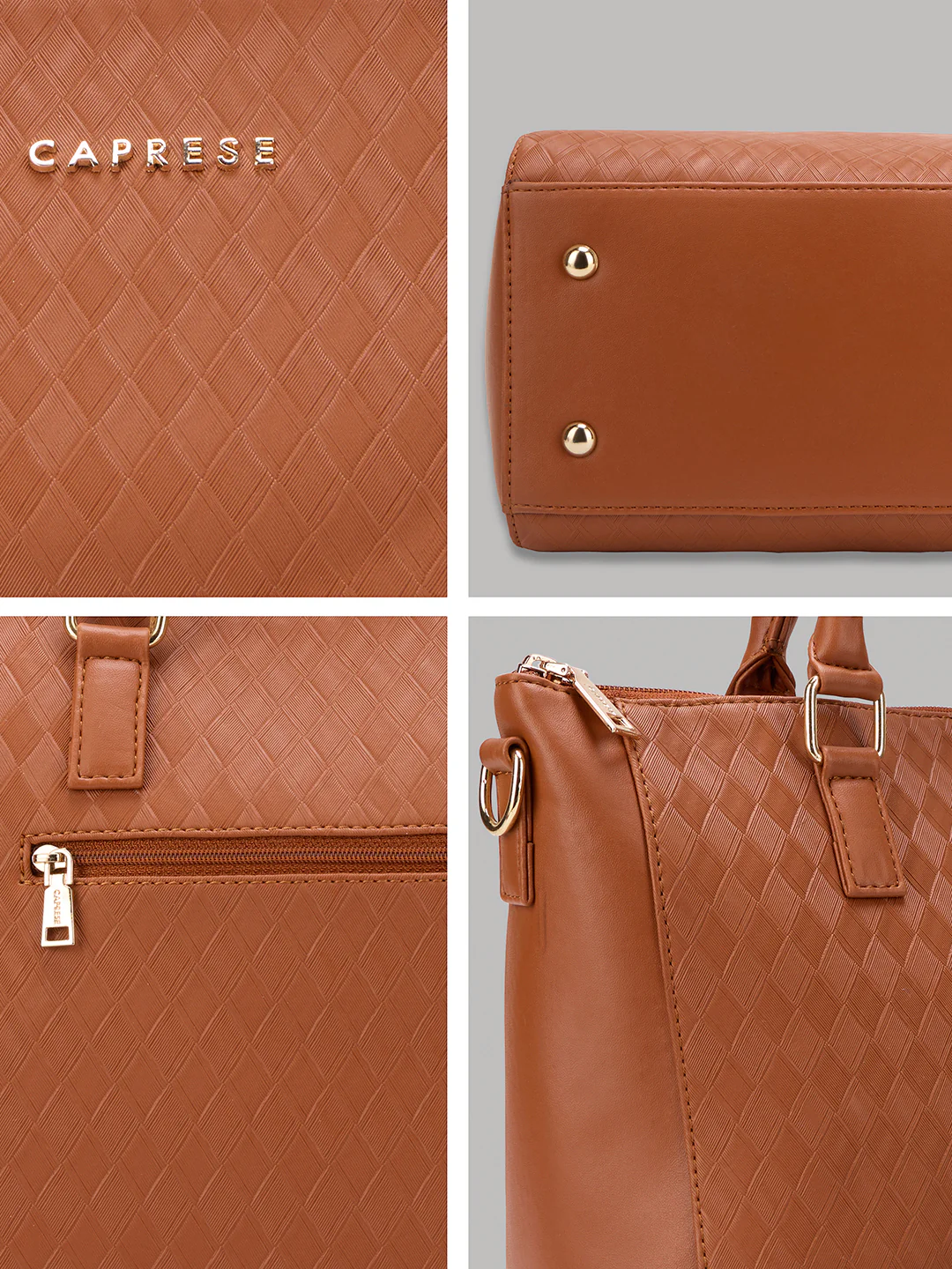 Caprese Maddy Medium Tan Tote Bag - Image 6