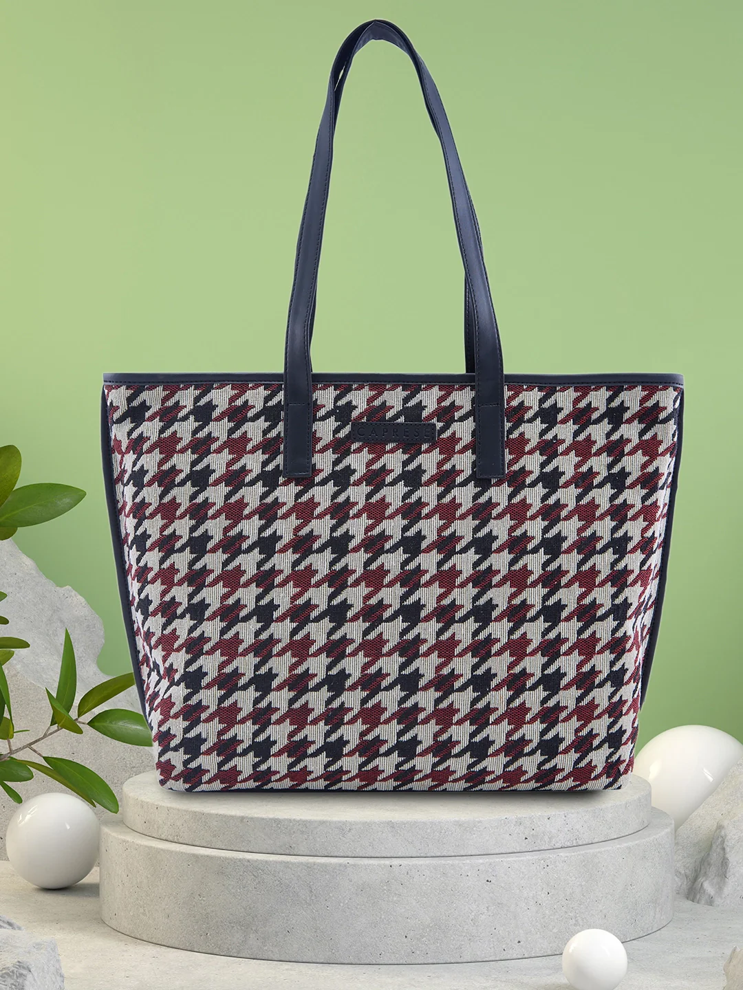 Caprese Madina Large Maroon Tote Bag - Image 13