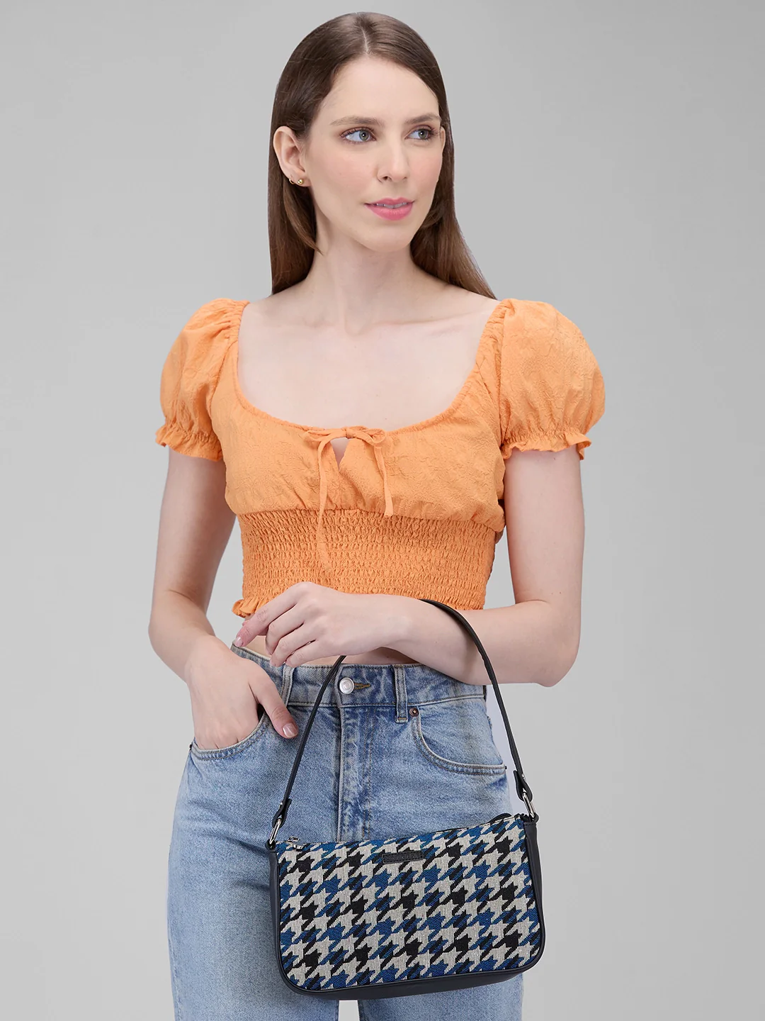 Caprese Madina Medium Navy Hobo Bag - Image 9