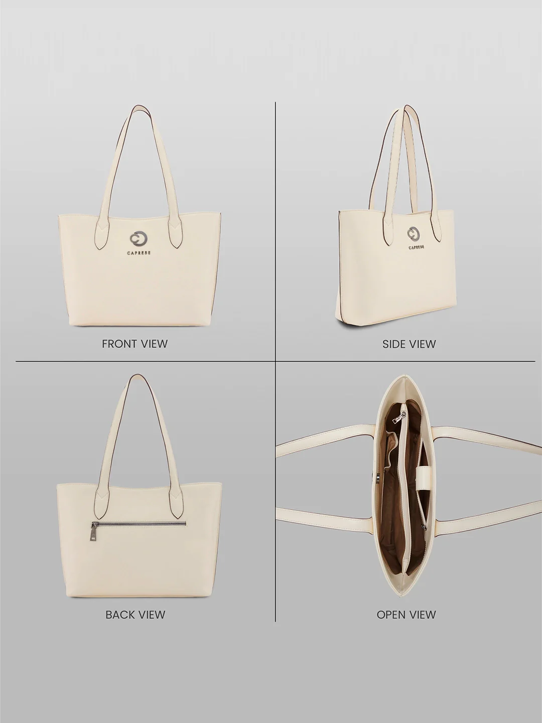 Caprese Malta Small Alpine Oat Satchel Bag - Image 8