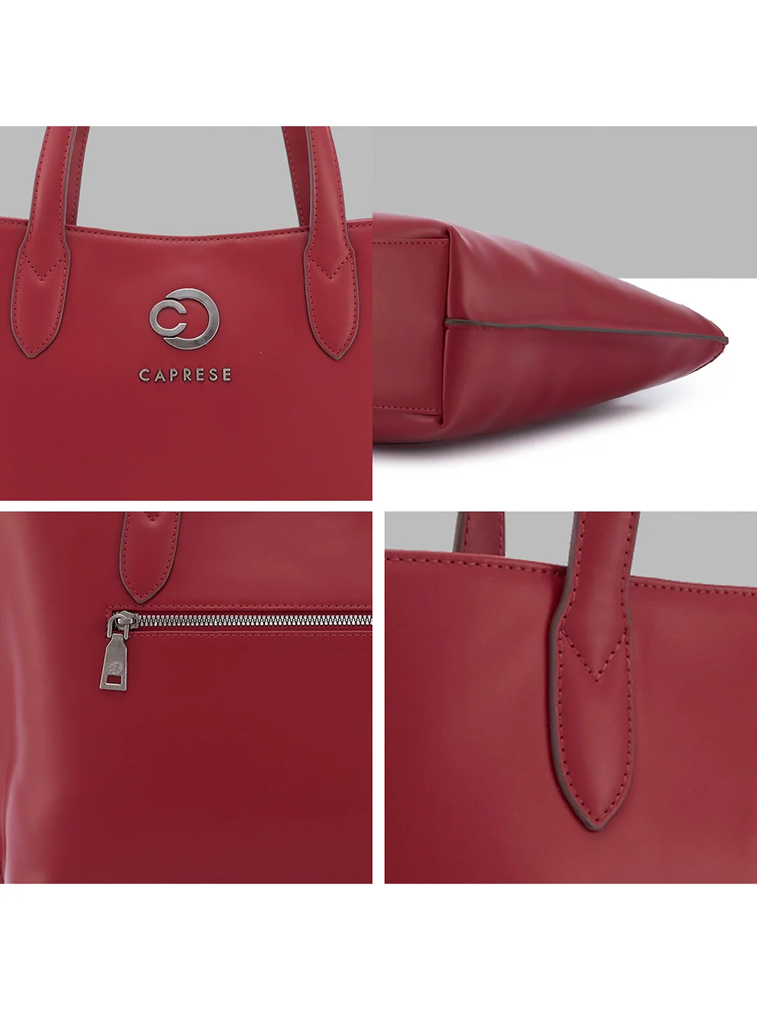 Caprese Malta Small Cherry Lacquer Satchel Bag - Image 7