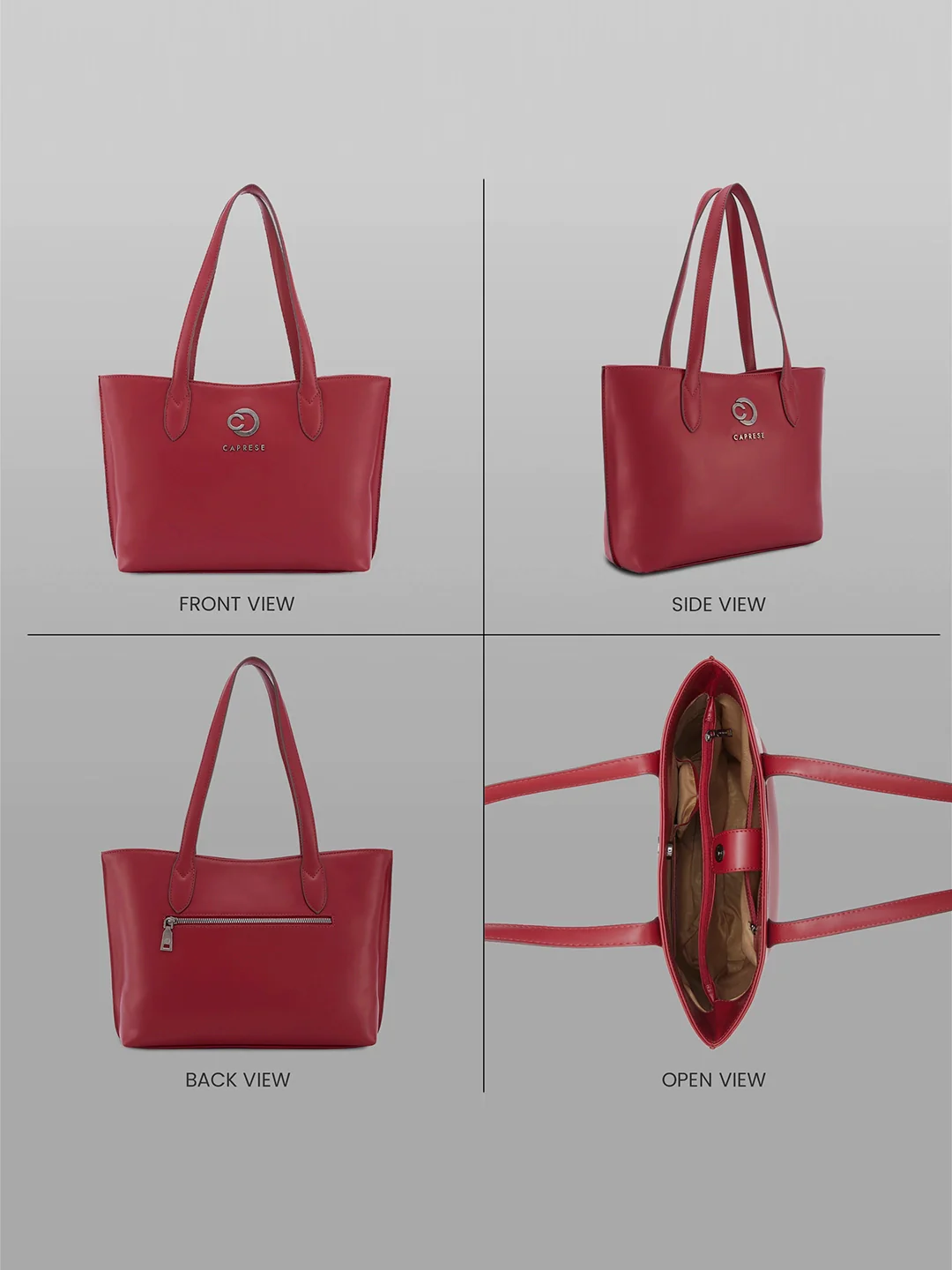 Caprese Malta Small Cherry Lacquer Satchel Bag - Image 8