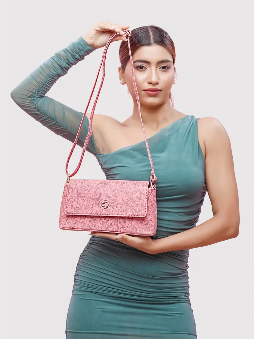 Caprese March Medium Blush Sling Bag - Image 12