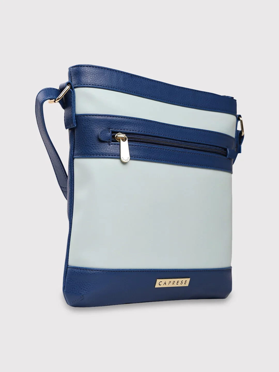 Caprese Marciano Medium Striped Navy Sling Bag - Image 4