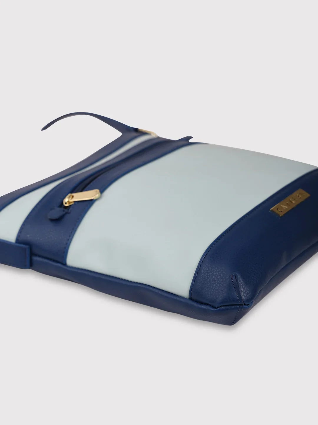 Caprese Marciano Medium Striped Navy Sling Bag - Image 7